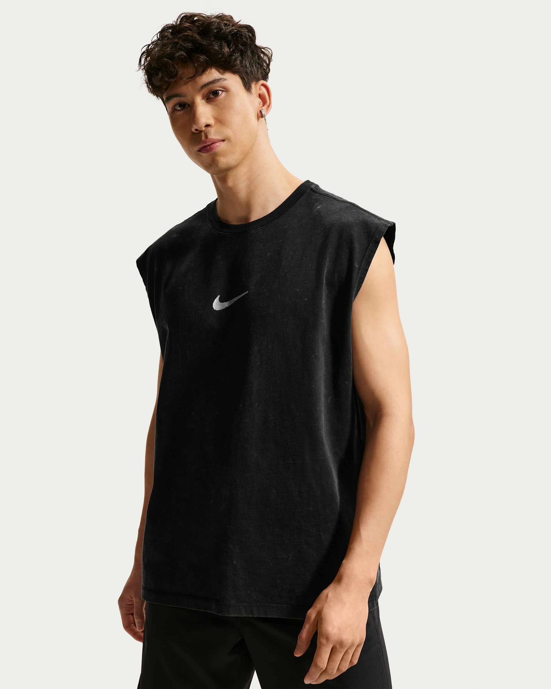 ナイキ メンズ スリーブレス トレーニング Tシャツ - ブラック