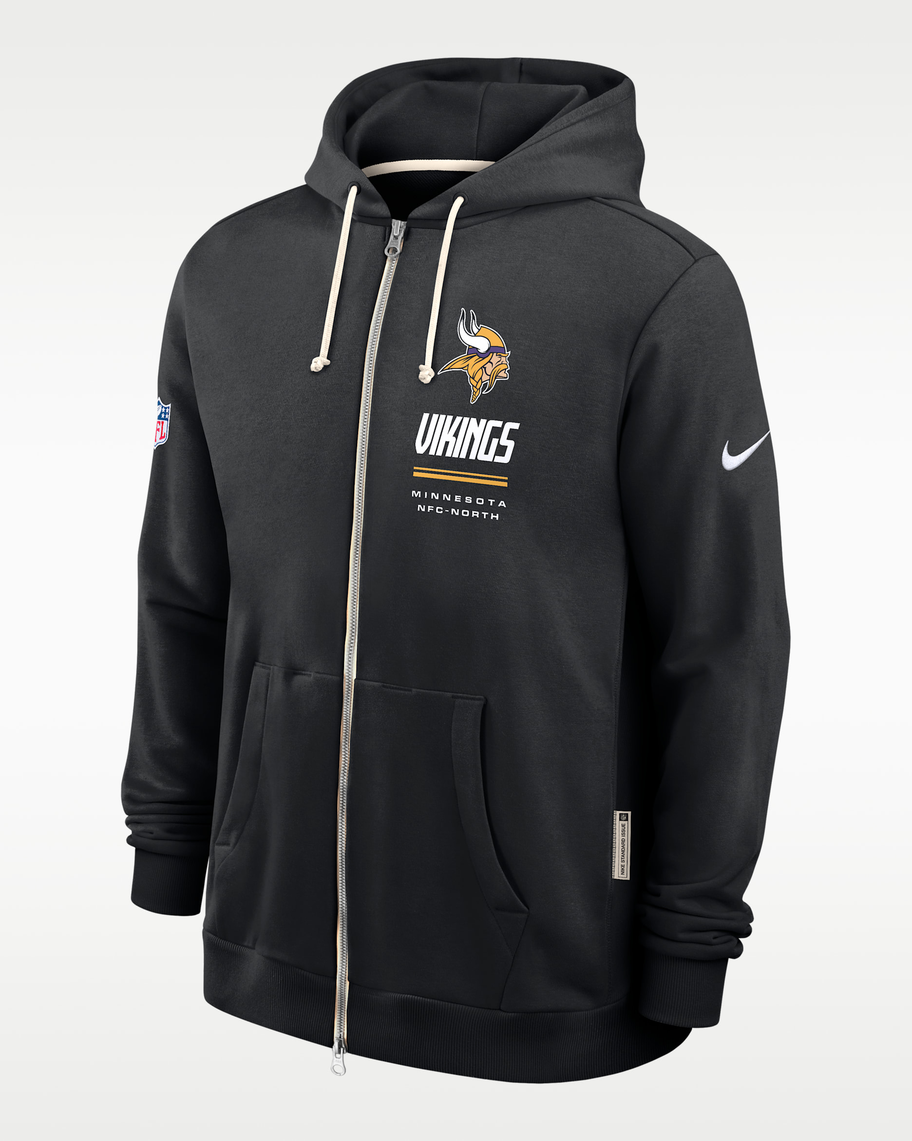 Minnesota Vikings Sideline Standard Issue Men's Nike Dri-FIT NFL Full-Zip Hoodie - Black