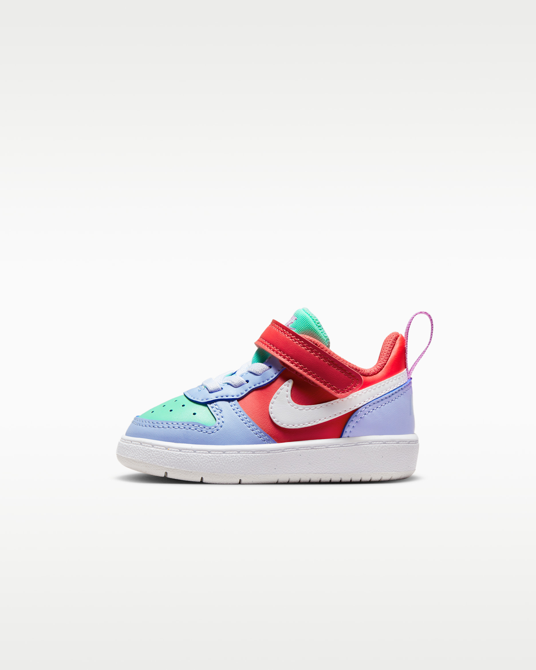 Tenis para bebé e infantil Nike Court Borough Low Recraft - Cobalto felicidad/Rojo pista/Esmeralda creciente/Blanco
