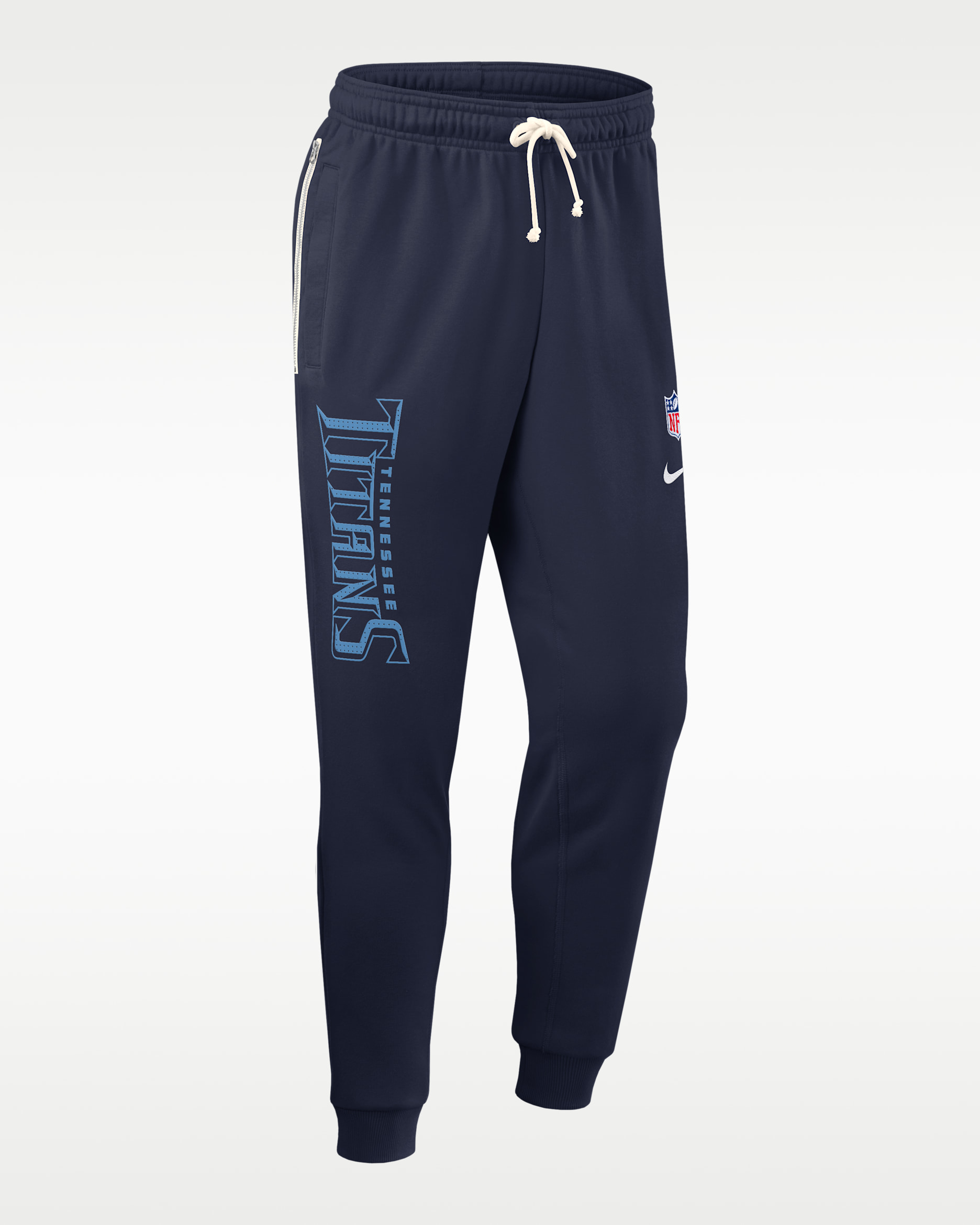 Pants Nike Dri-FIT de la NFL de pierna entallada para hombre Tennessee Titans Ground Game Sideline - Azul marino