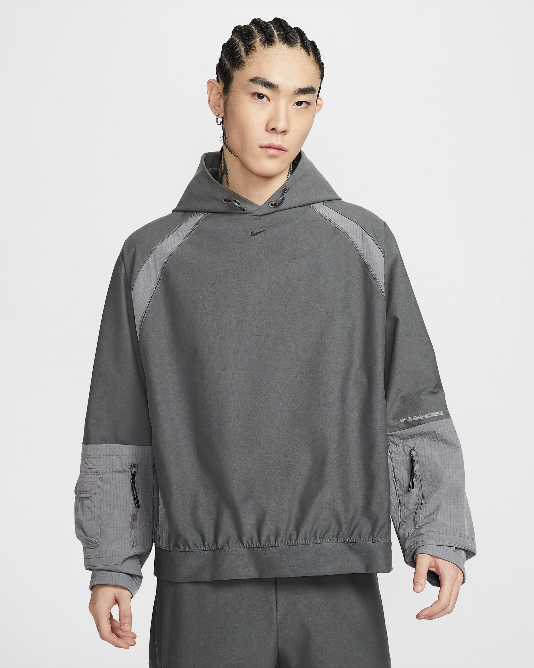 Nike Tech Men's Dri-FIT Shori Knit Utility Hoodie - Iron Grey/Pencil Point/Black