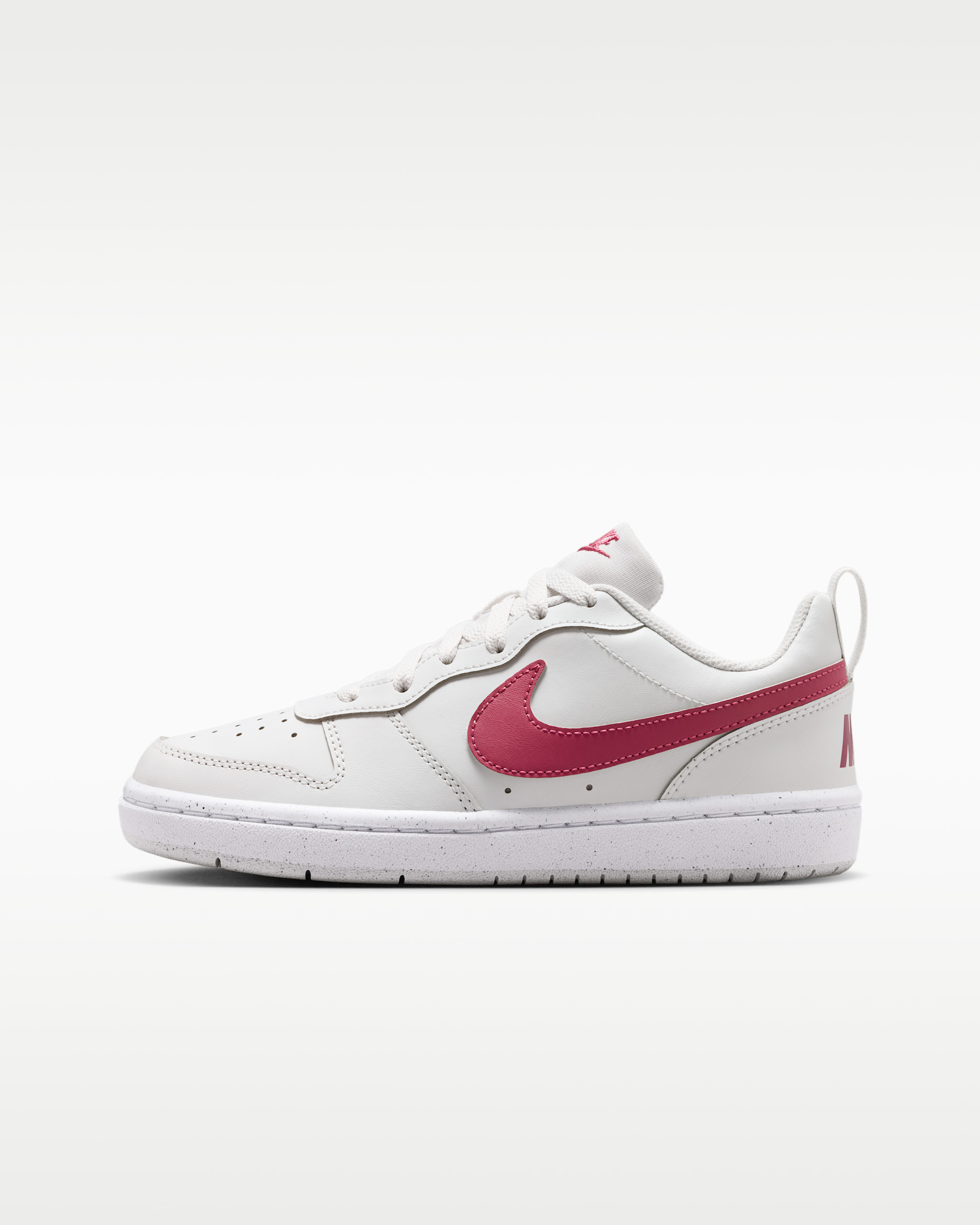 Nike Court Borough Low Recraft Older Kids' Shoes - Platinum Tint/White/Sweet Beet