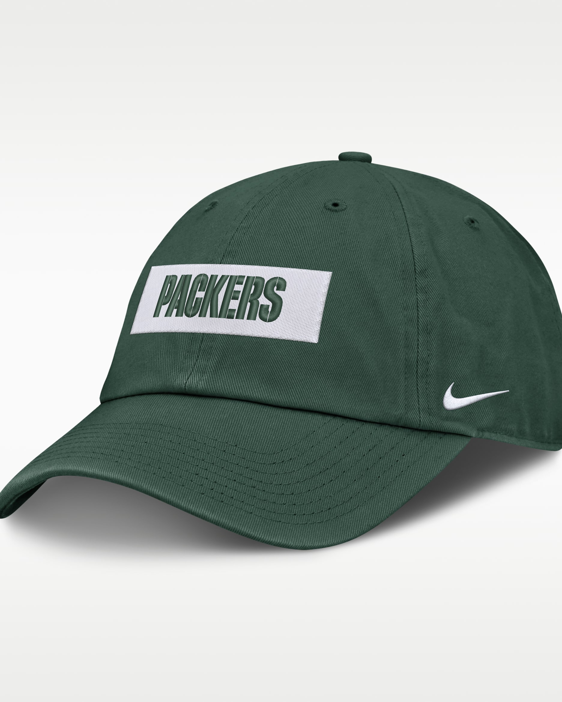 Gorro ajustable Nike de la NFL para hombre Green Bay Packers Primetime Club Wordmark - Verde