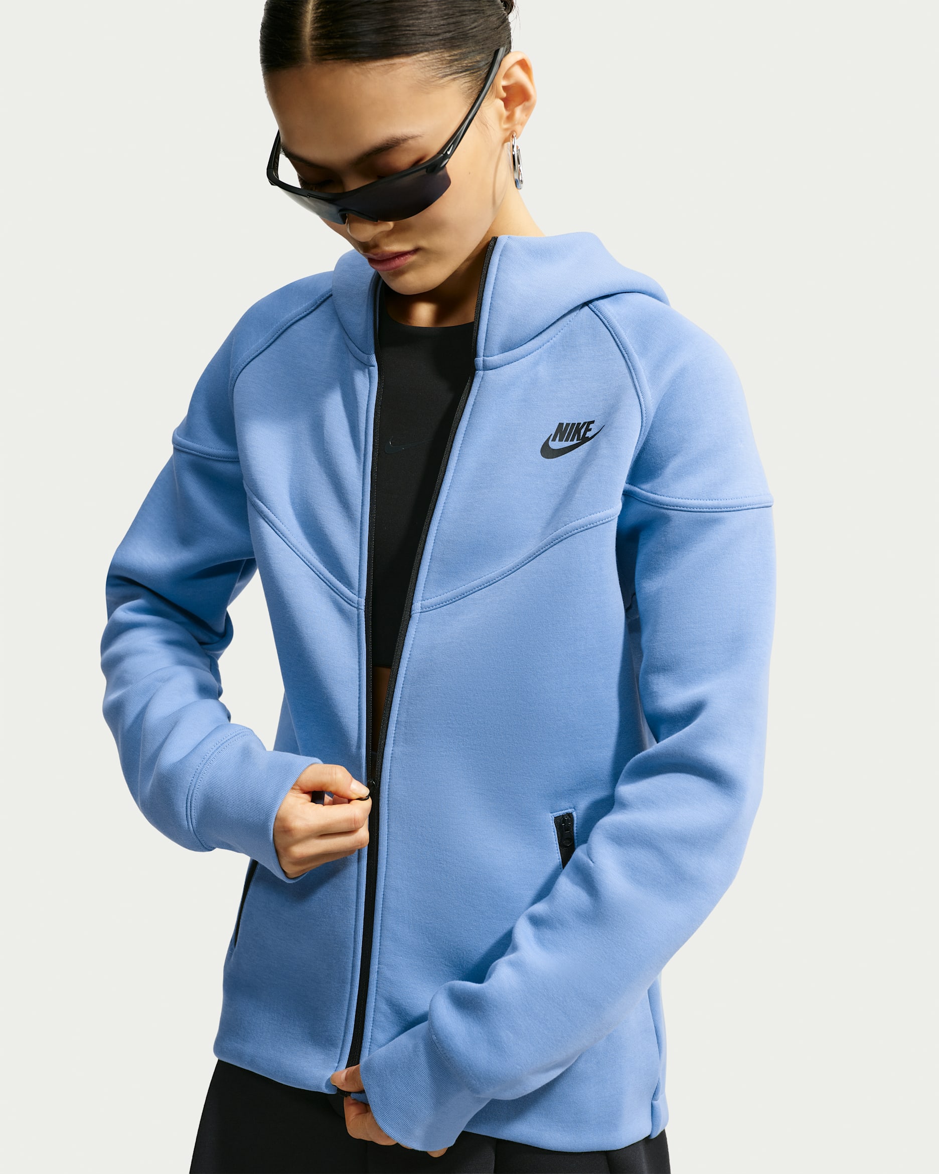 Nike Sportswear Tech Fleece Windrunner Women's Full-Zip Hoodie - Work Blue/Black