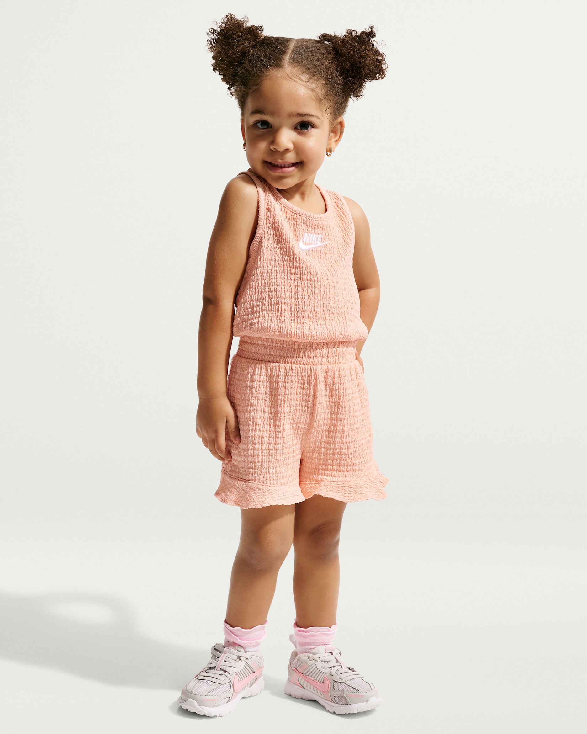 Nike Toddler Textured Romper - Arctic Orange