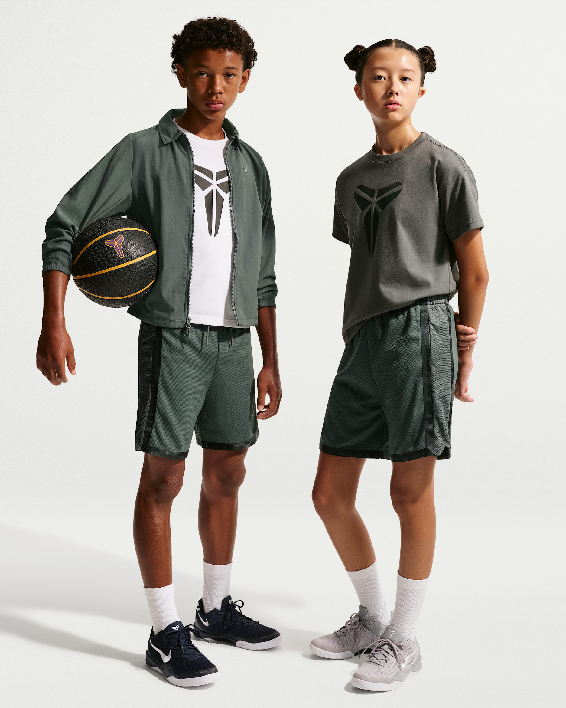 Kobe Big Kids' Dri-FIT Mamba Shorts - Mineral Spruce/Mineral Spruce