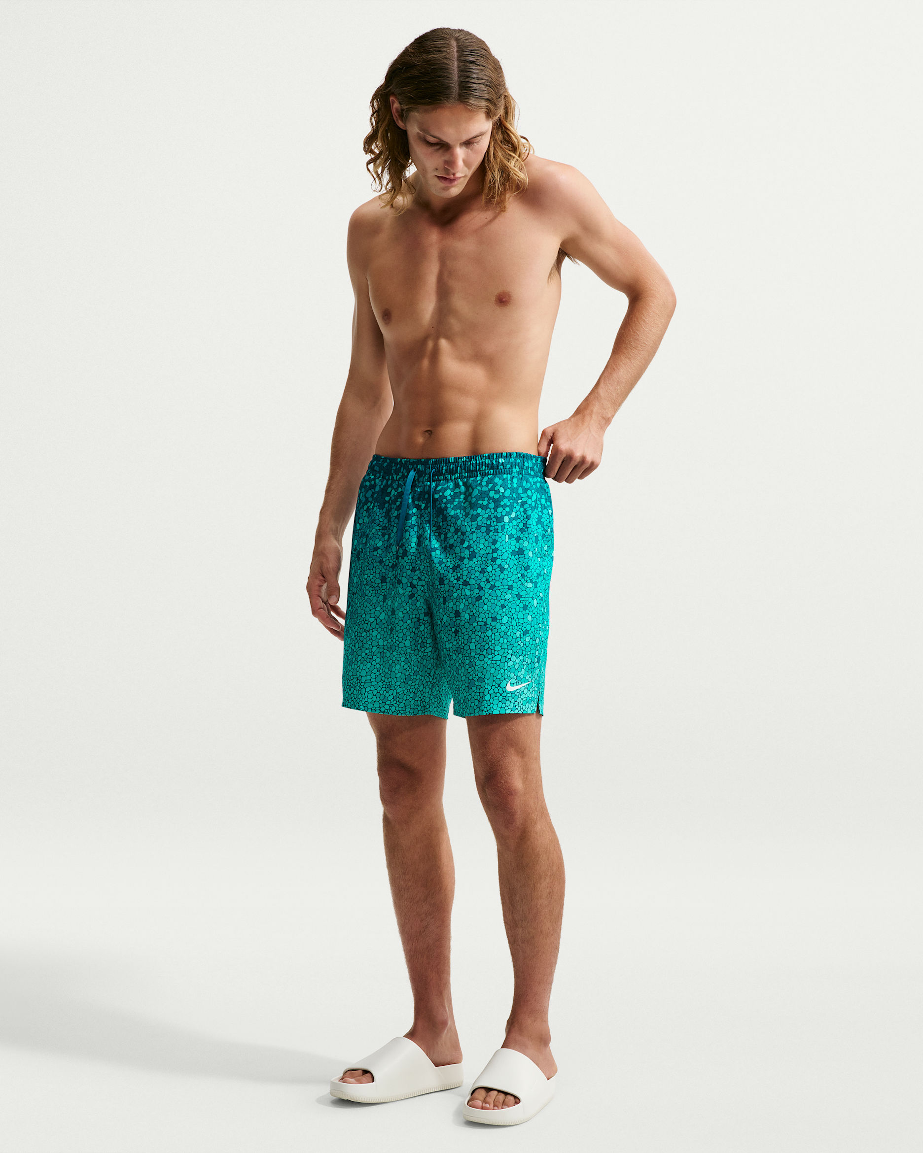 Nike Swim Breaker Men's 7" Brief-Lined Volley Short - Green Abyss