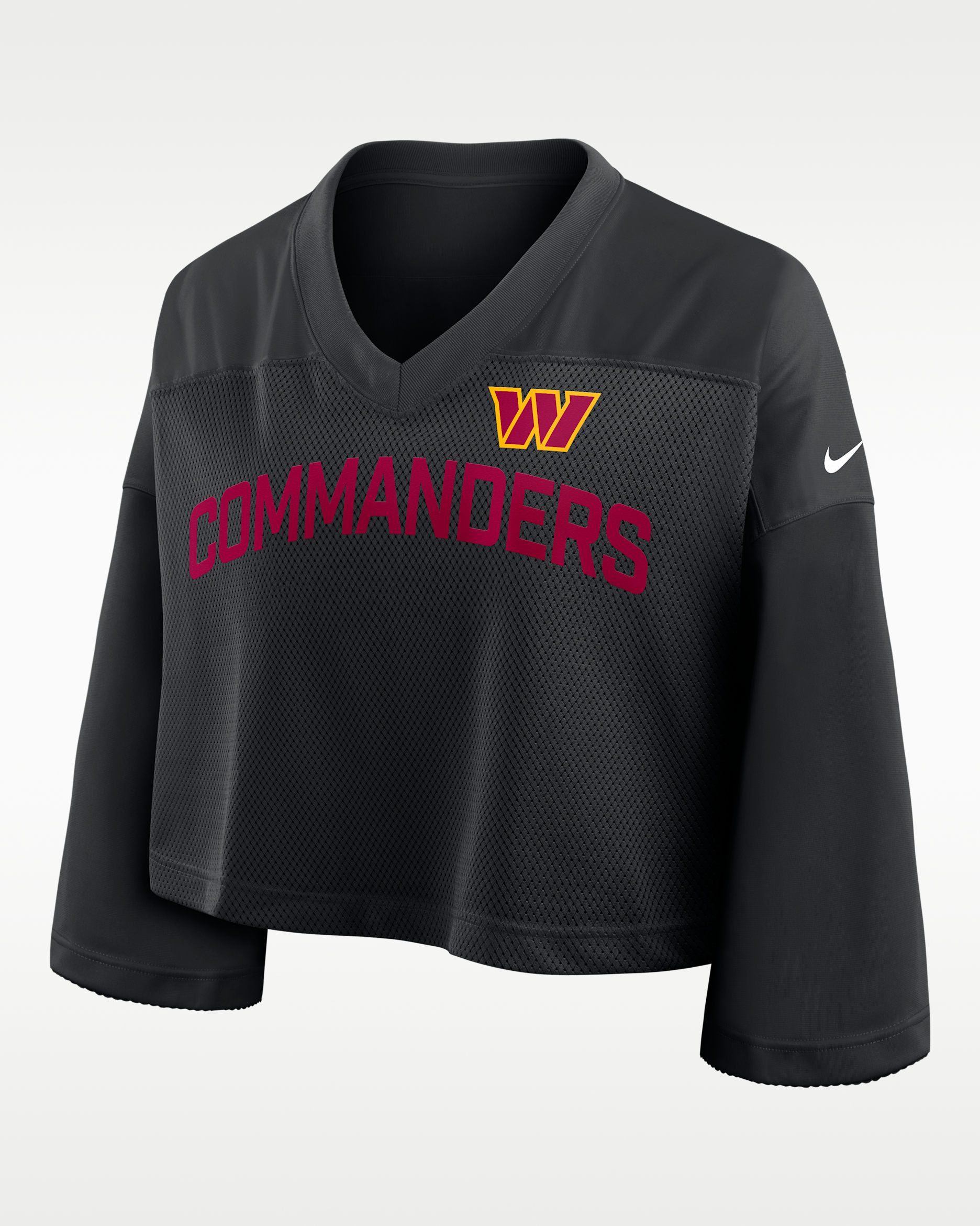 Washington Commanders Wide Receiver Jersey Fashion Women's Nike Dri-FIT NFL Cropped Top - Black