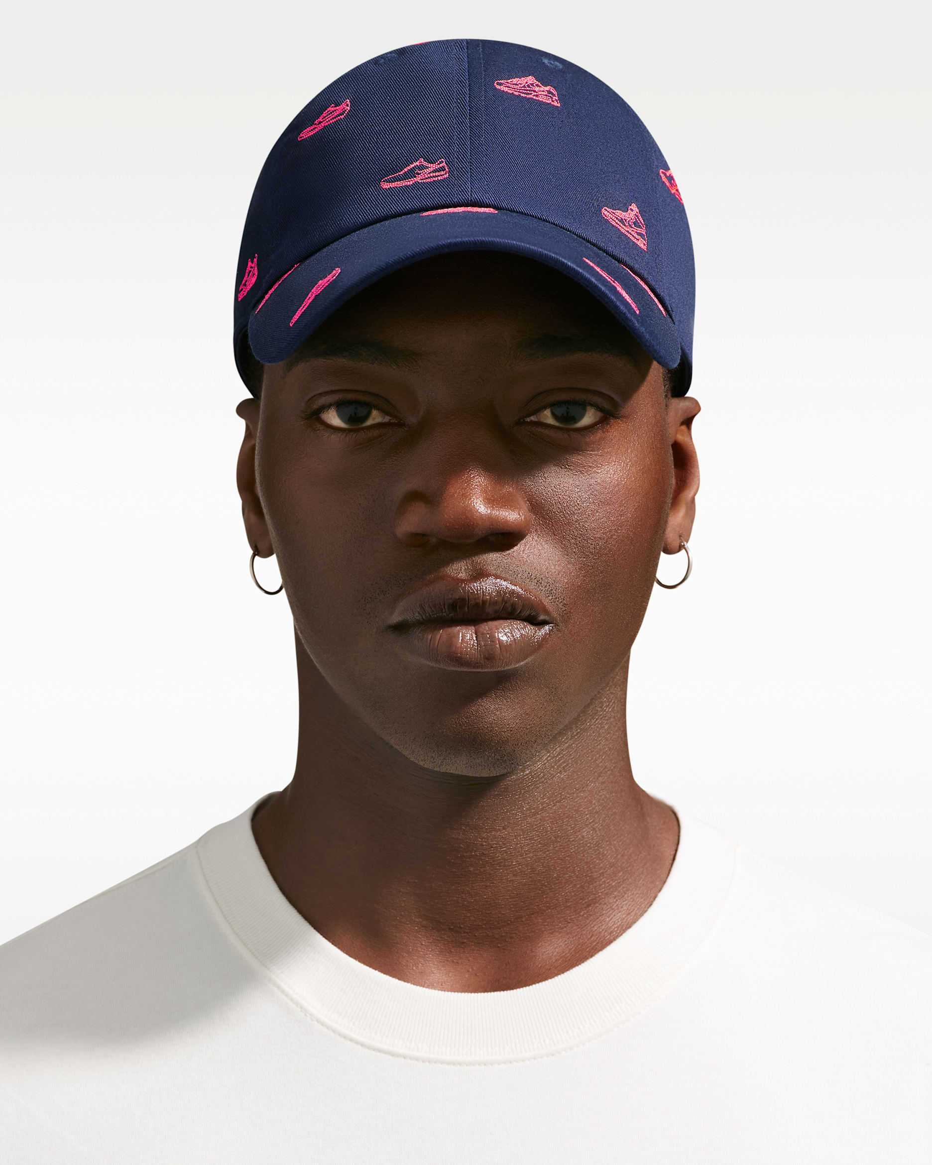 Nike Club Unstructured Golf Cap - College Navy/Hot Lava