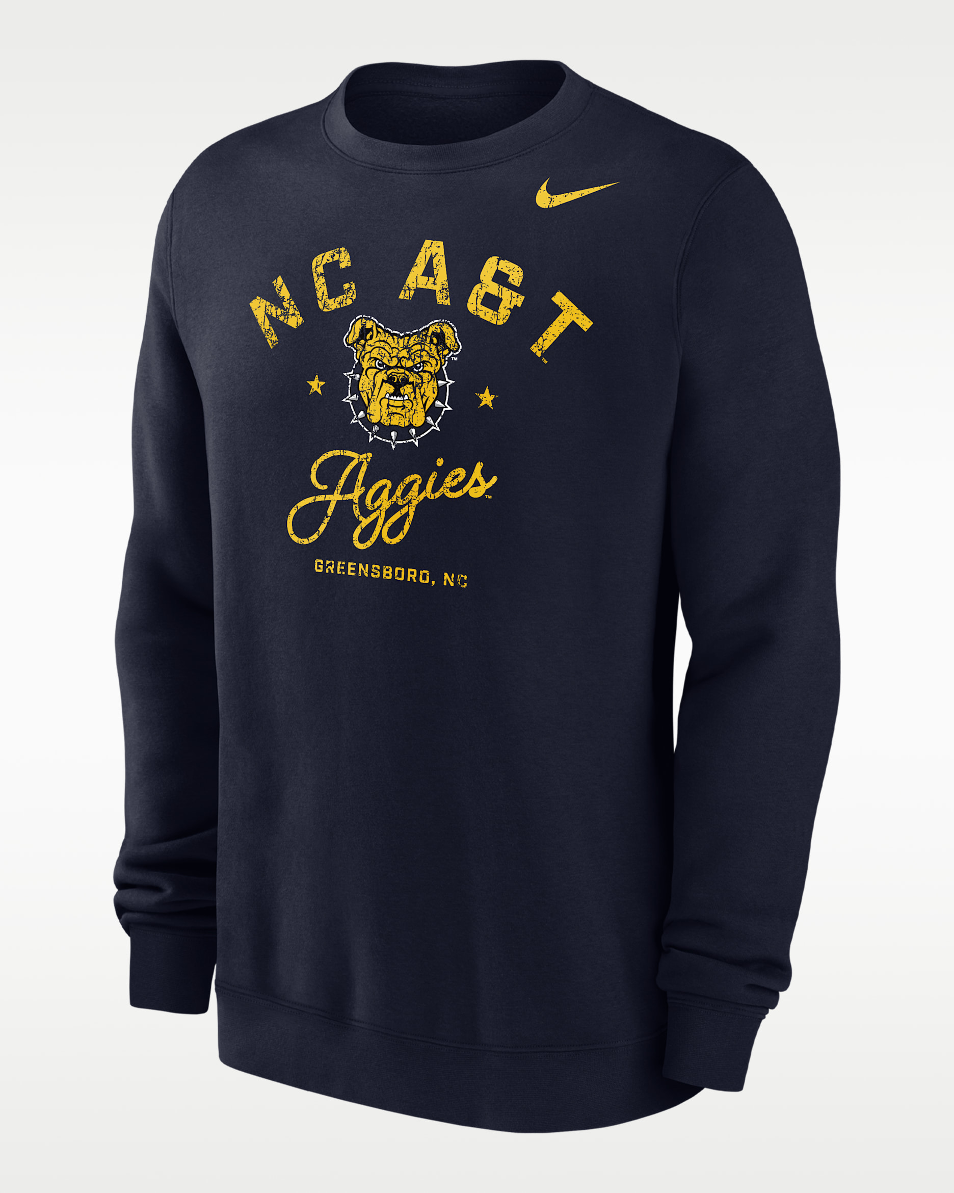 Sudadera de cuello redondo Club Fleece para hombre Nike College (North Carolina A&T University) - Azul marino