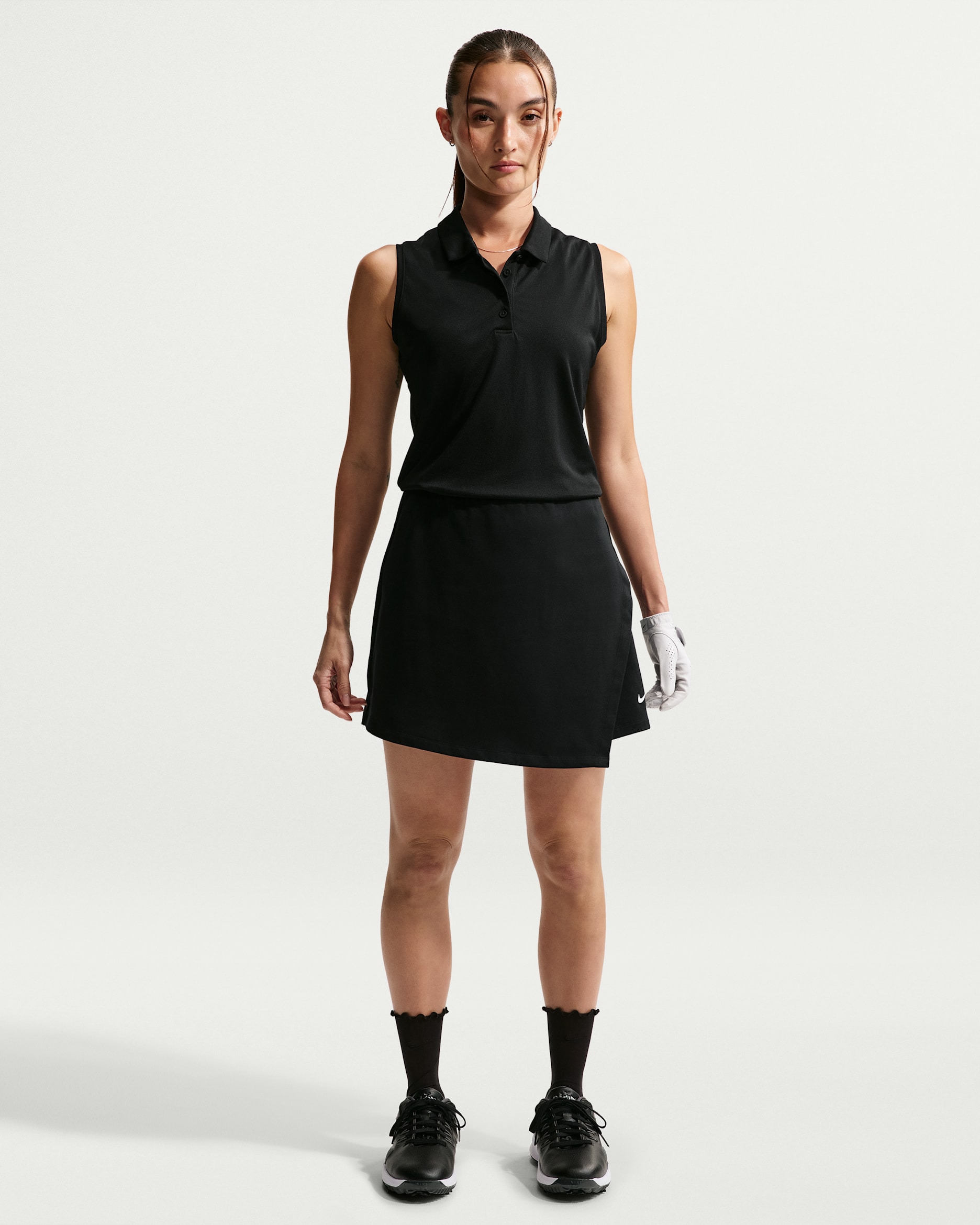 나이키 골프 클럽 여성 드라이 핏 골프 스커트 - 블랙/세일