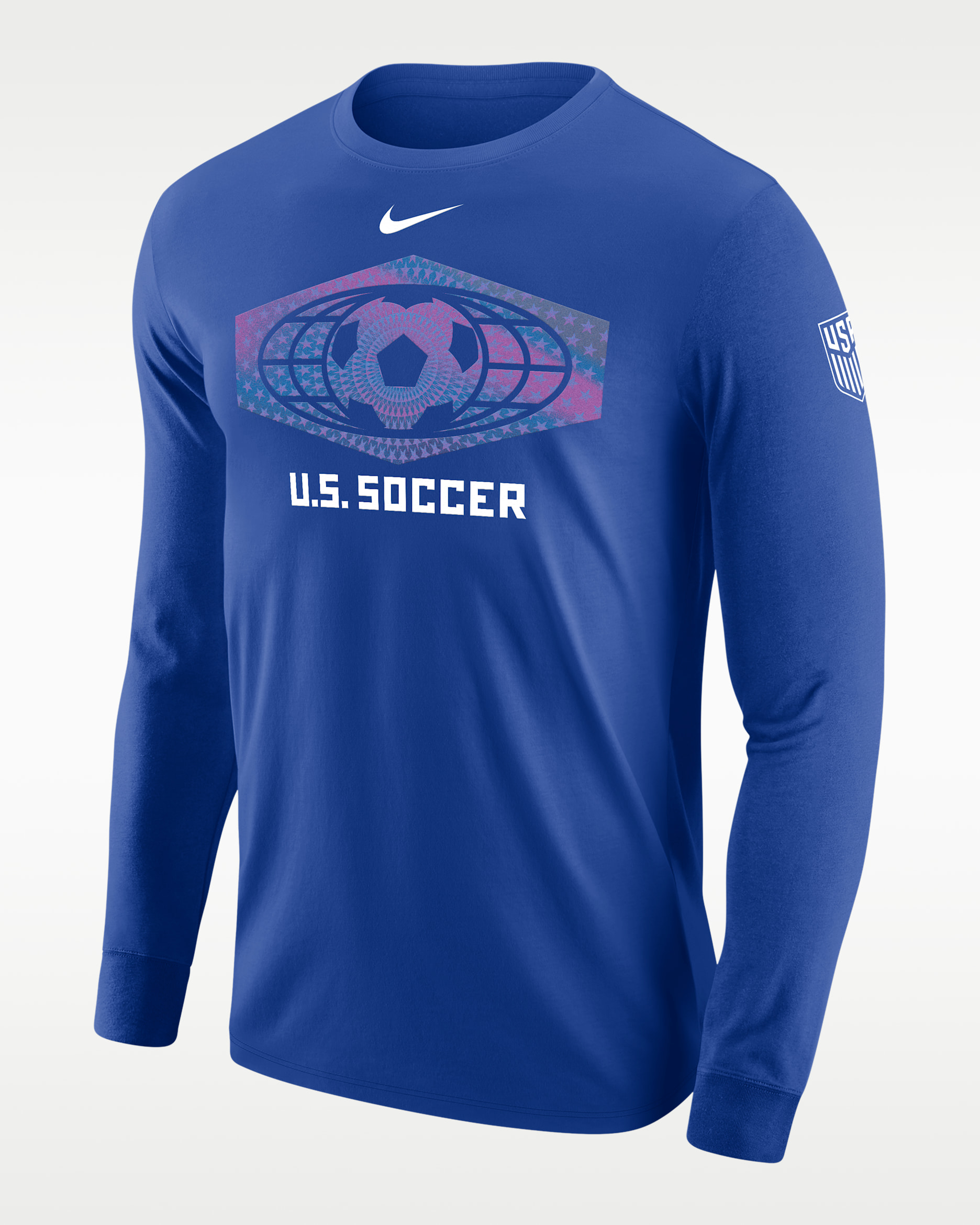 USA Nike Men's Soccer Long-Sleeve Cotton T-Shirt - Game Royal