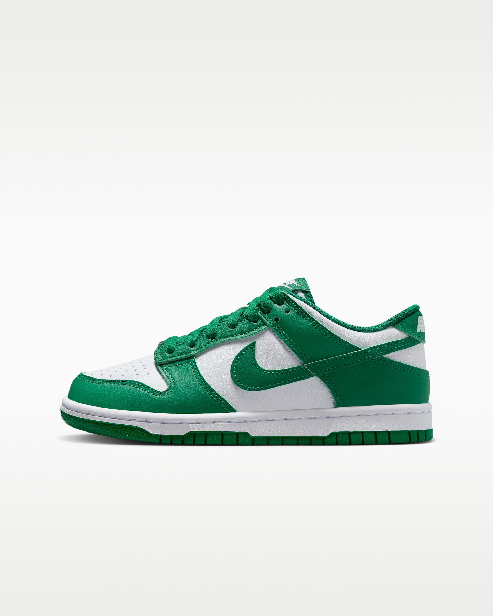 Nike Dunk Low Big Kids' Shoes - White/Malachite