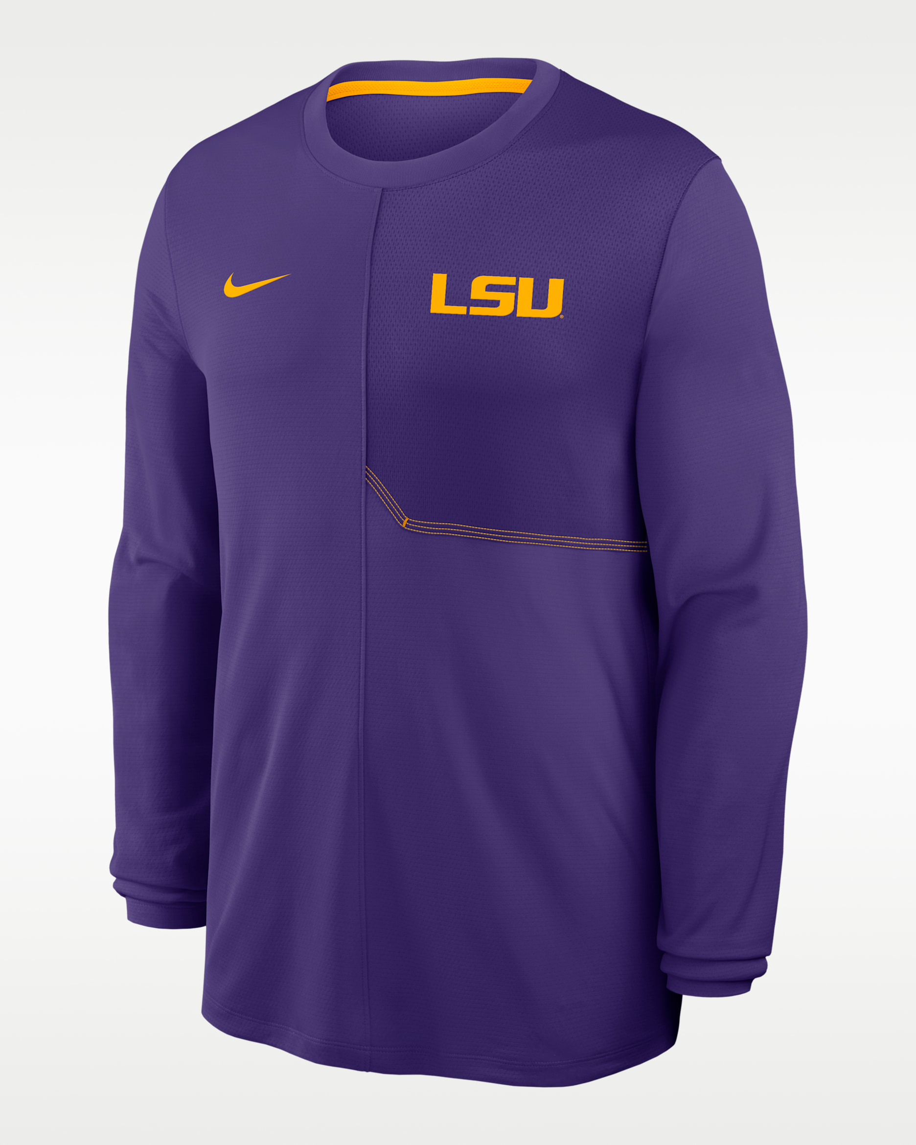 LSU Sideline Coach Men's Nike Dri-FIT College Long-Sleeve Top - Purple