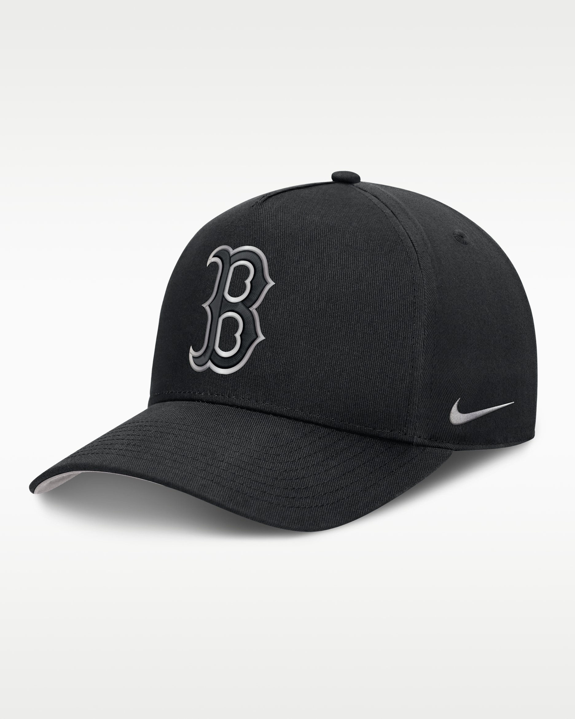 Boston Red Sox Rise Men's Nike Dri-FIT MLB A-Frame Trucker Adjustable Hat - Black