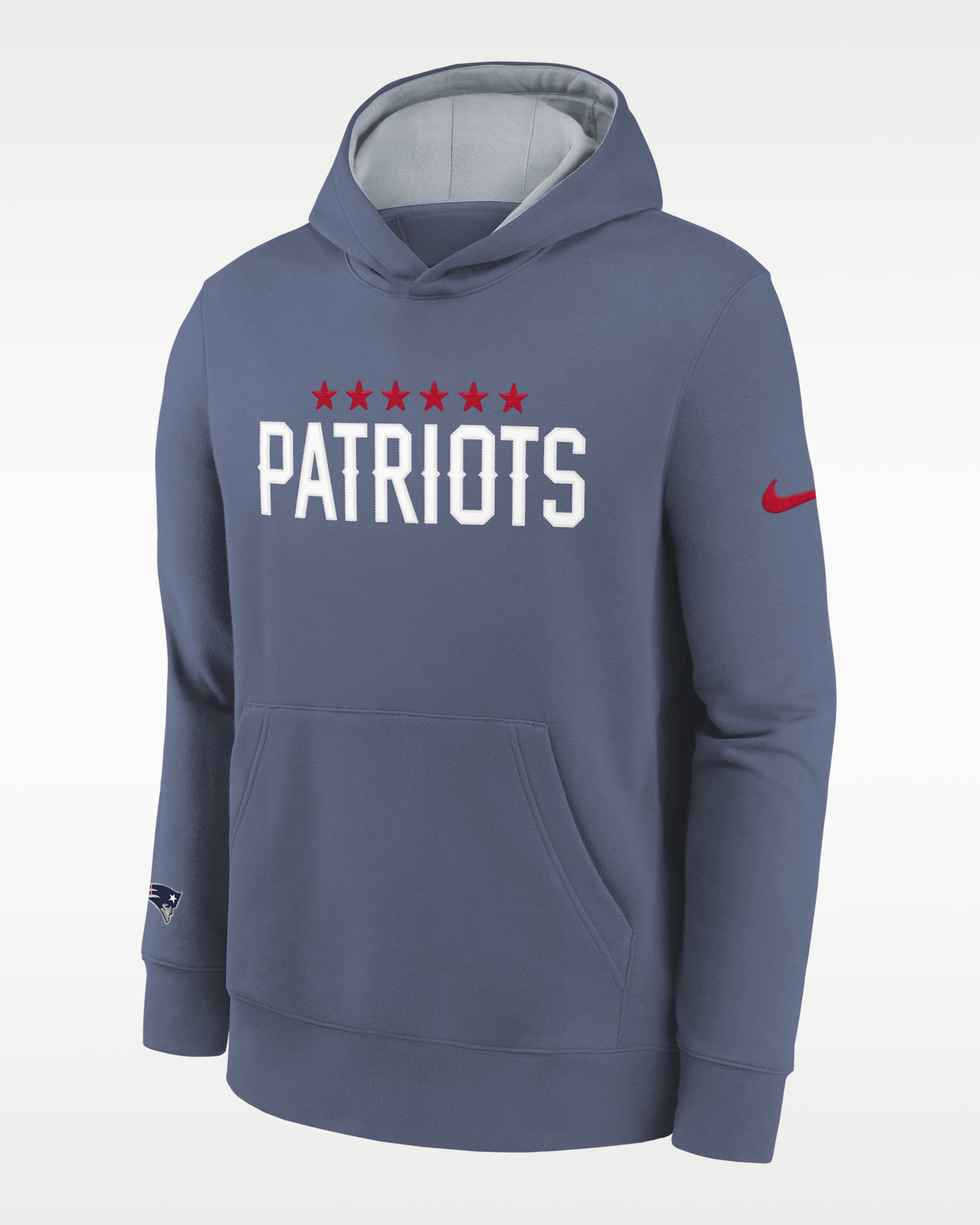 New England Patriots Rivalry Club Big Kids' Nike NFL Pullover Hoodie - Denim