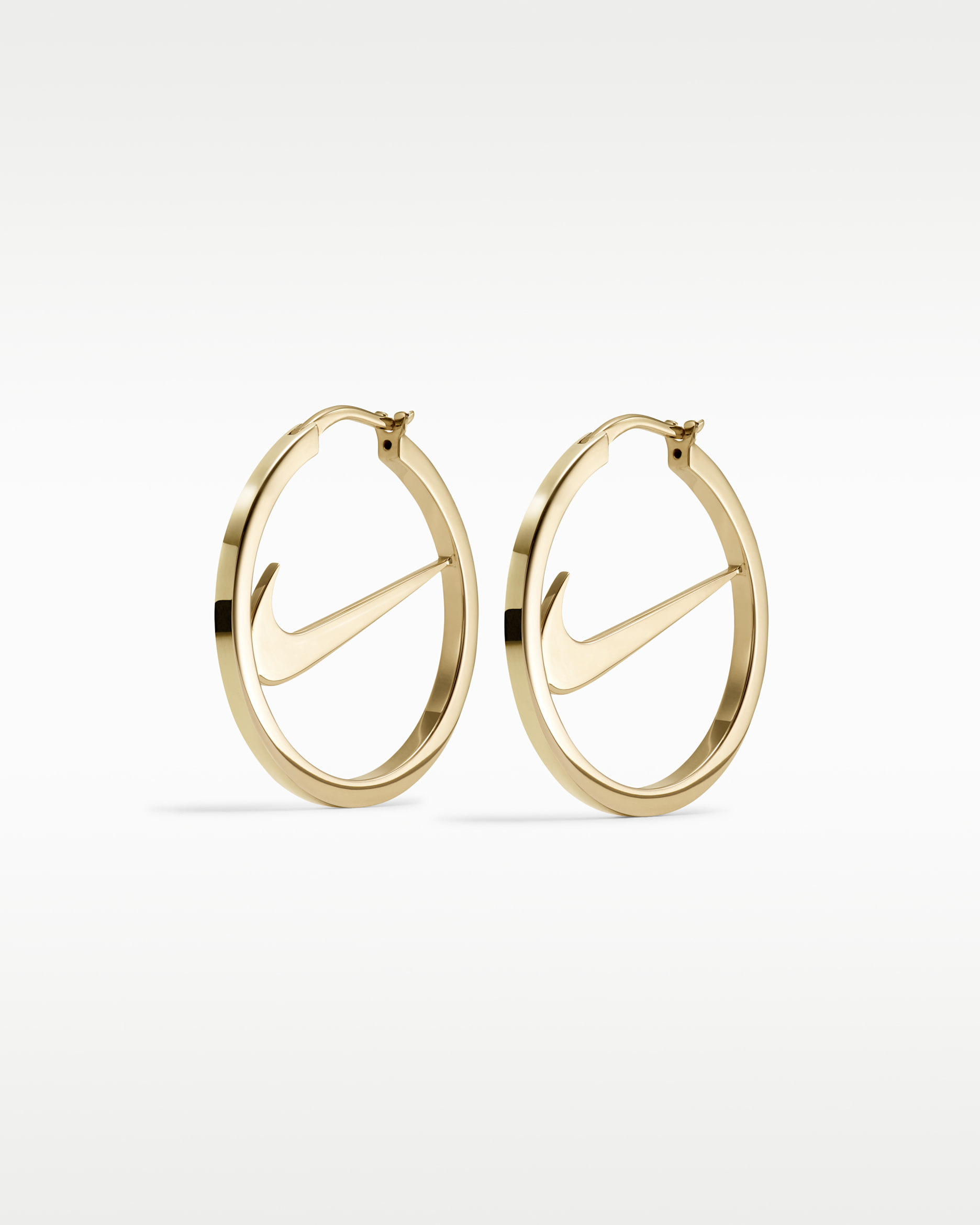 Nike Swoosh Hoop Earrings - Gold