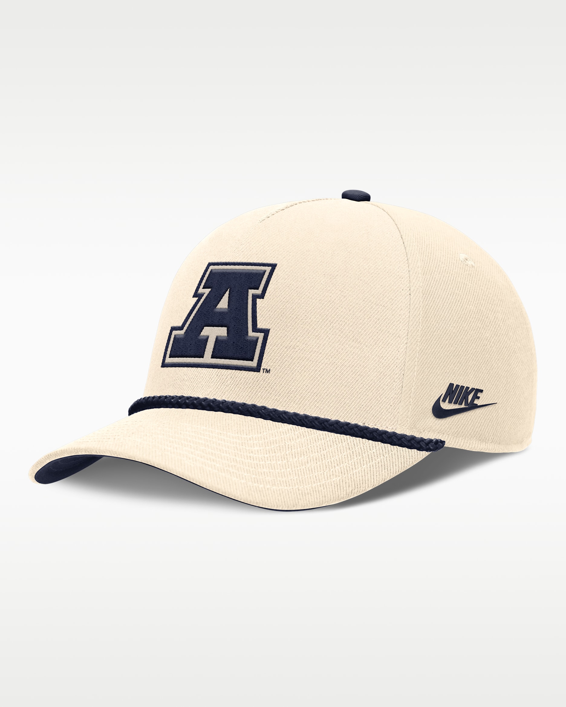 Arizona Legacy Vintage Rope Rise Men's Nike College Adjustable Hat - Natural/Navy/Navy