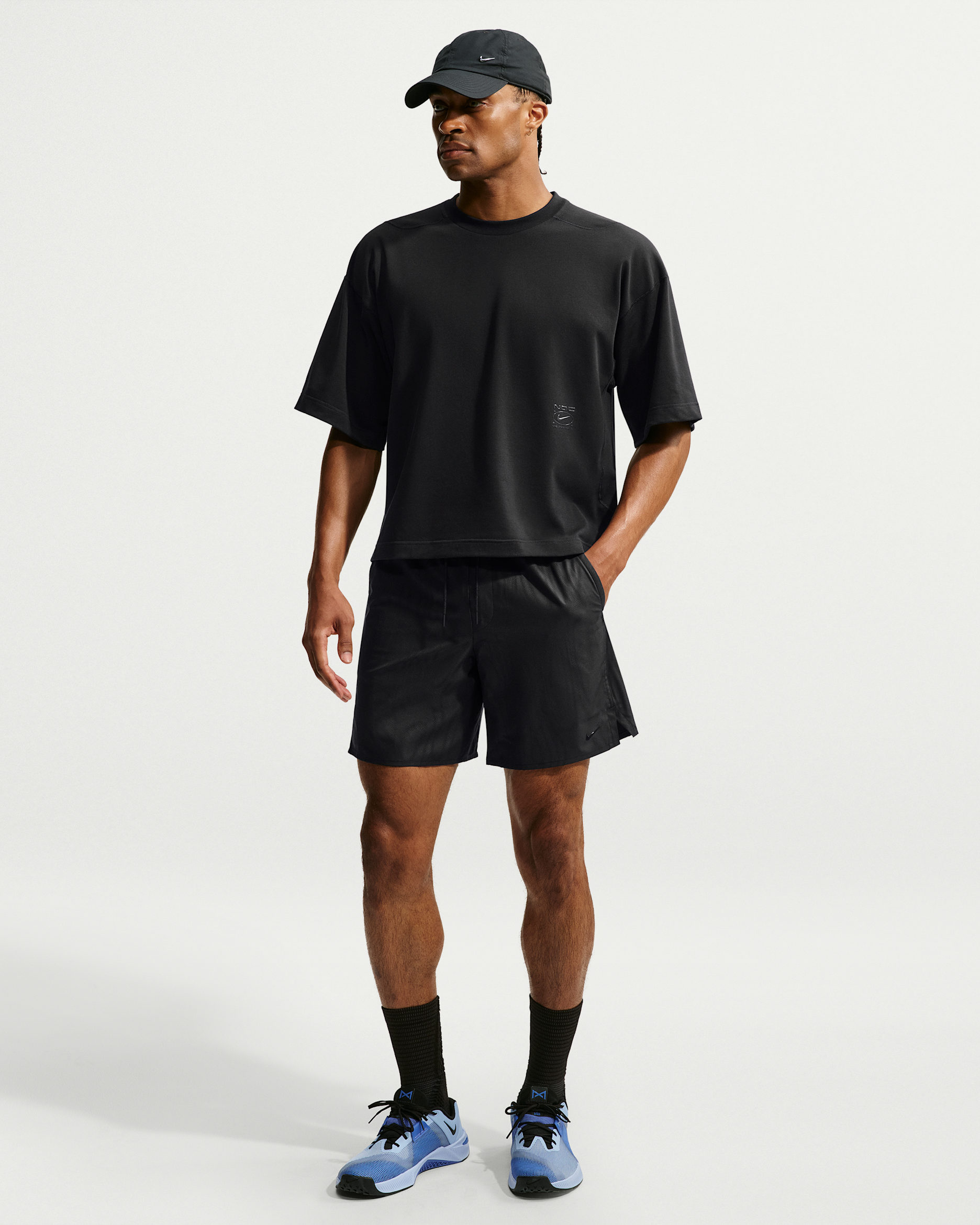 Nike N.A.C. Unlimited Dri-FIT Shorts (ca. 18 cm, Herren) - Schwarz/Anthracite/Schwarz