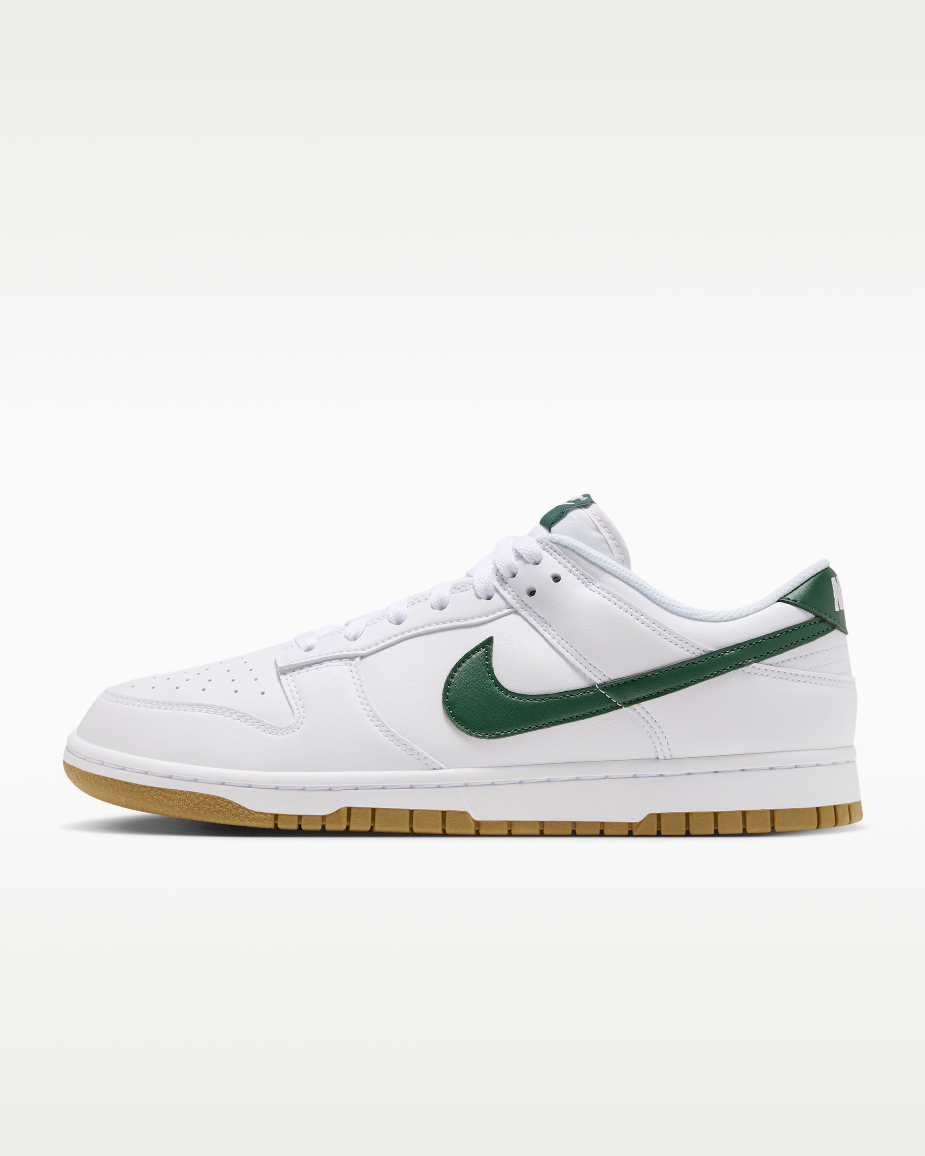 Nike Dunk Low Retro Men's Shoes - White/Gum Light Brown/Fir