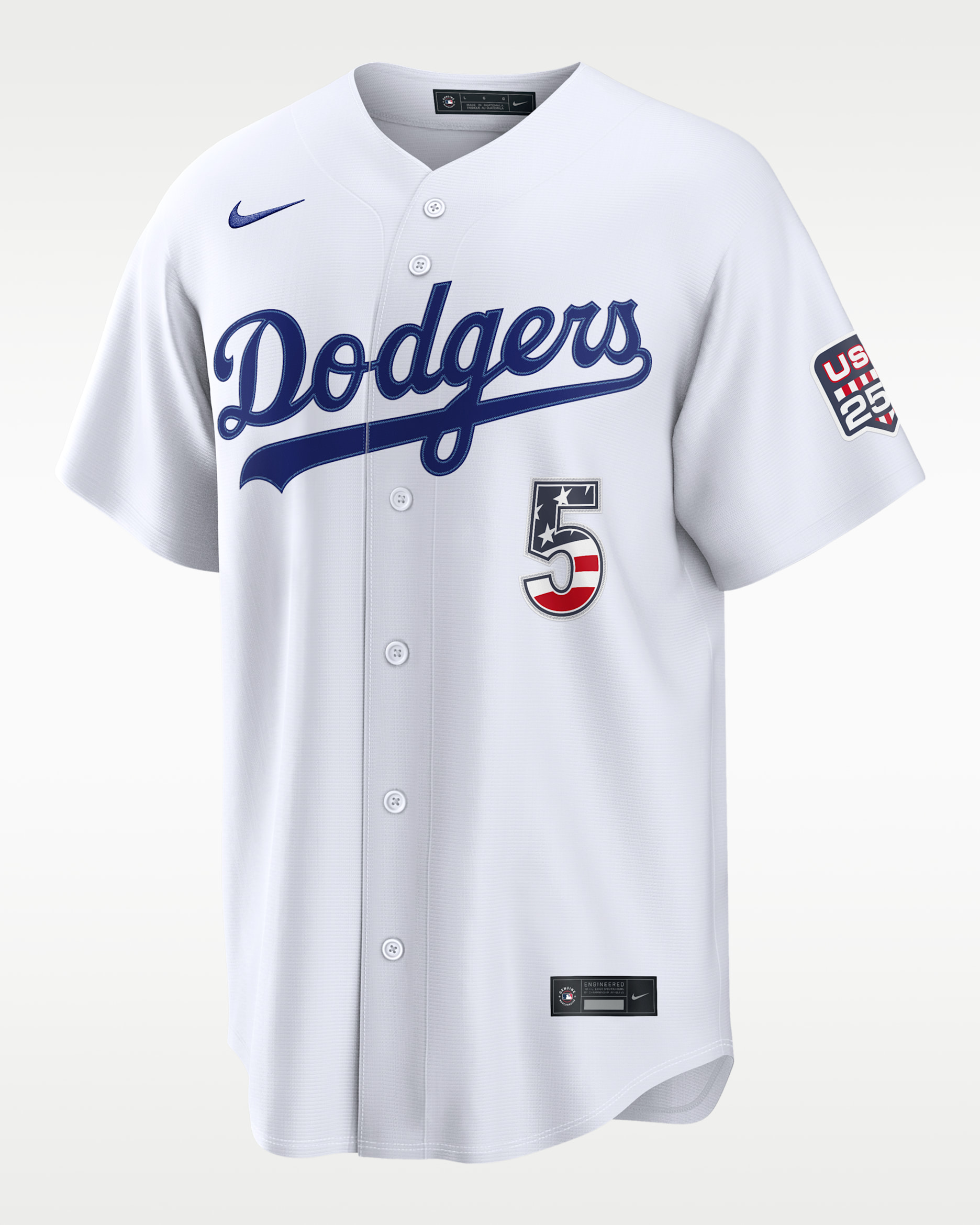 Freddie Freeman Los Angeles Dodgers USA 250 Men's Nike MLB Stadium Jersey - White