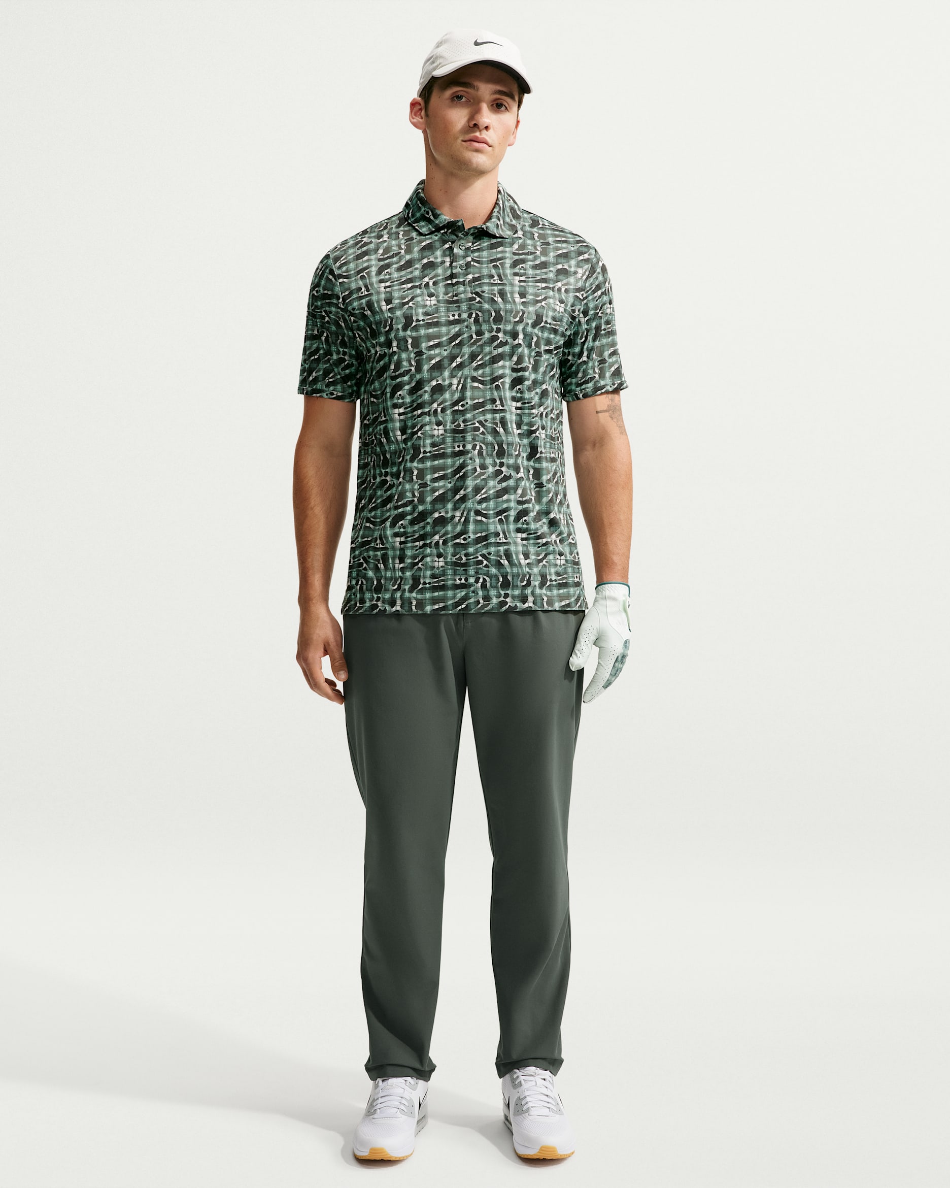 Nike Par Men's Dri-FIT Slim Golf Trousers - Camo Green/Black/Camo Green