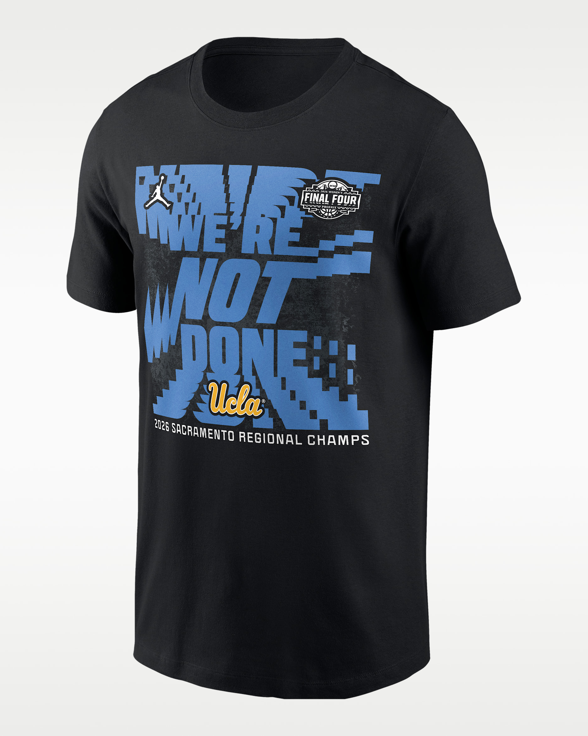 UCLA Bruins 2026 "We're Not Done" Nike Men's College Basketball T-Shirt - Black/Blue