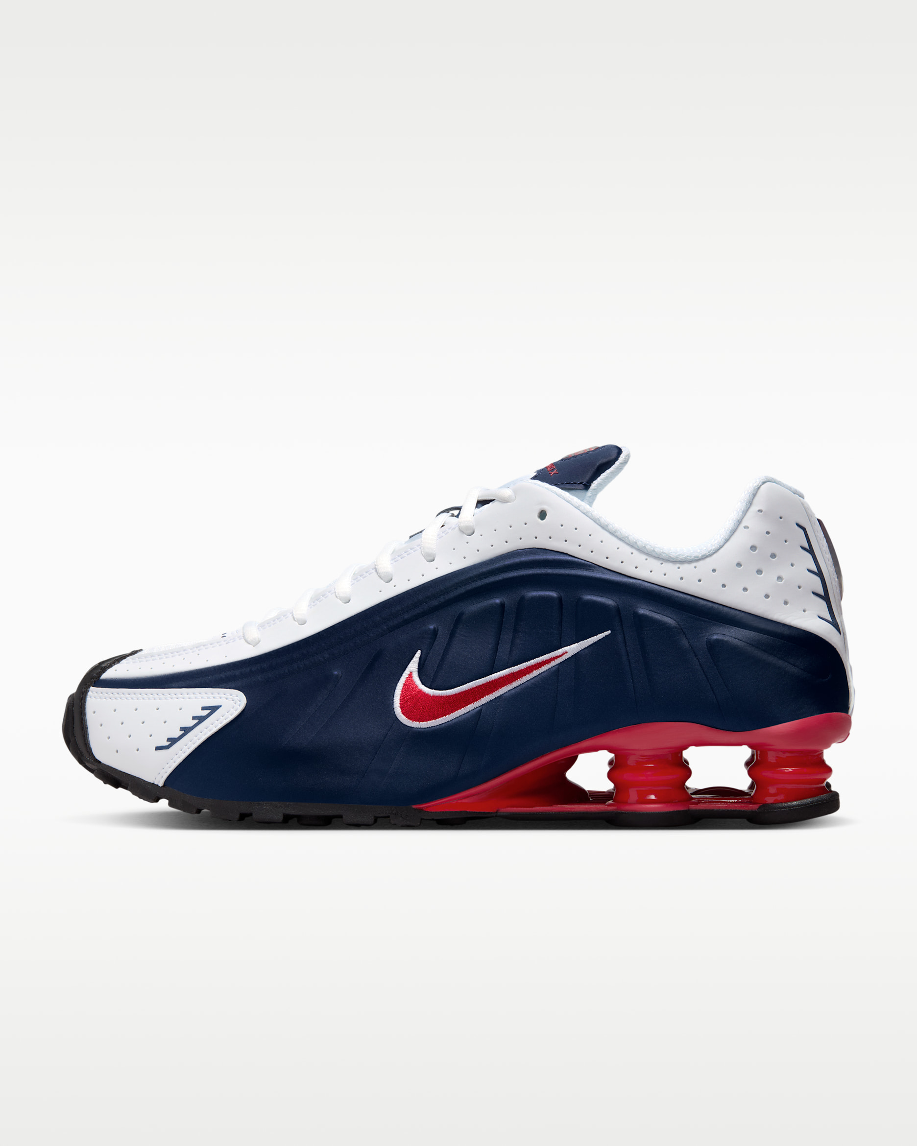 Nike Shox R4 Men's Shoes - Midnight Navy/White/Metallic Silver/Gym Red
