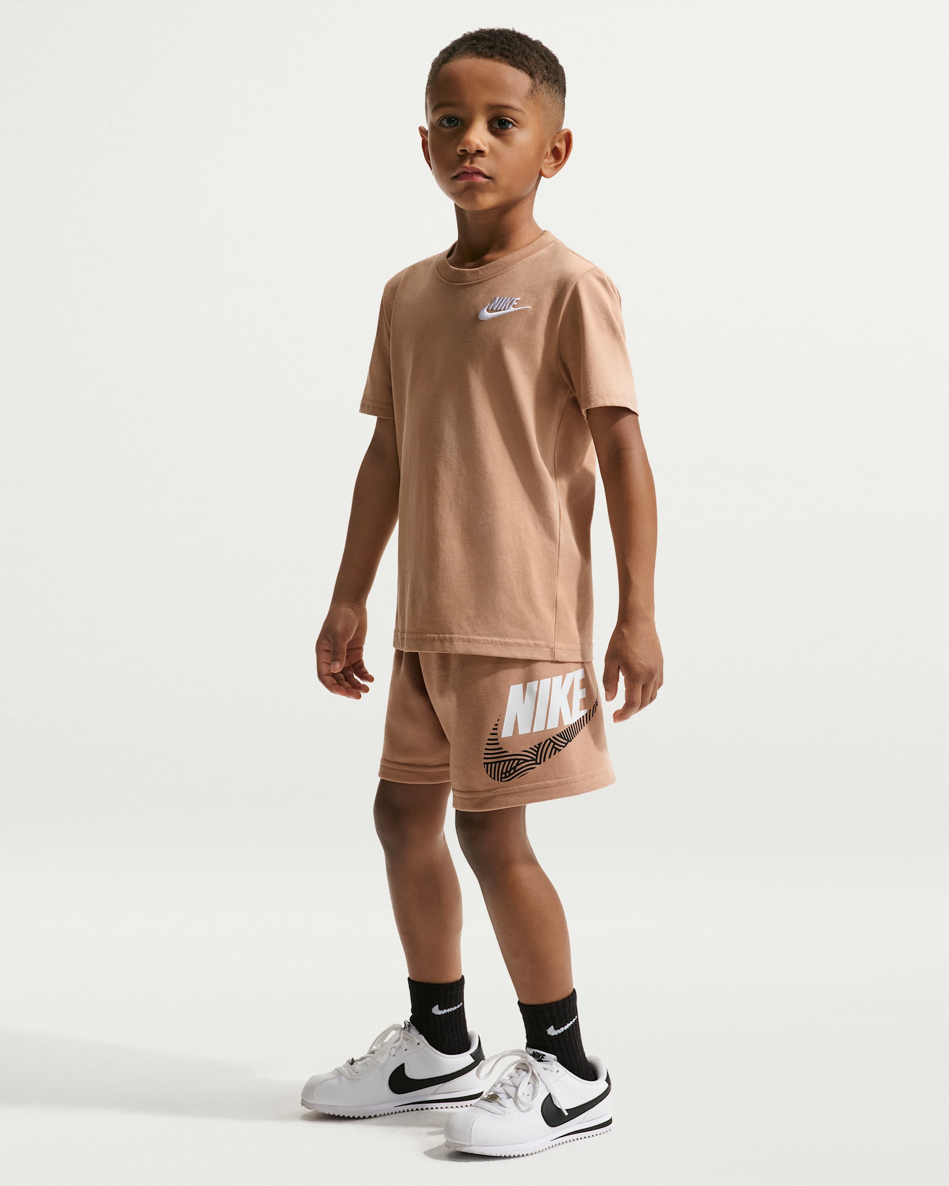 나이키 스포츠웨어 인 더 존 리틀키즈 프렌치 테리 쇼츠 - 헴프