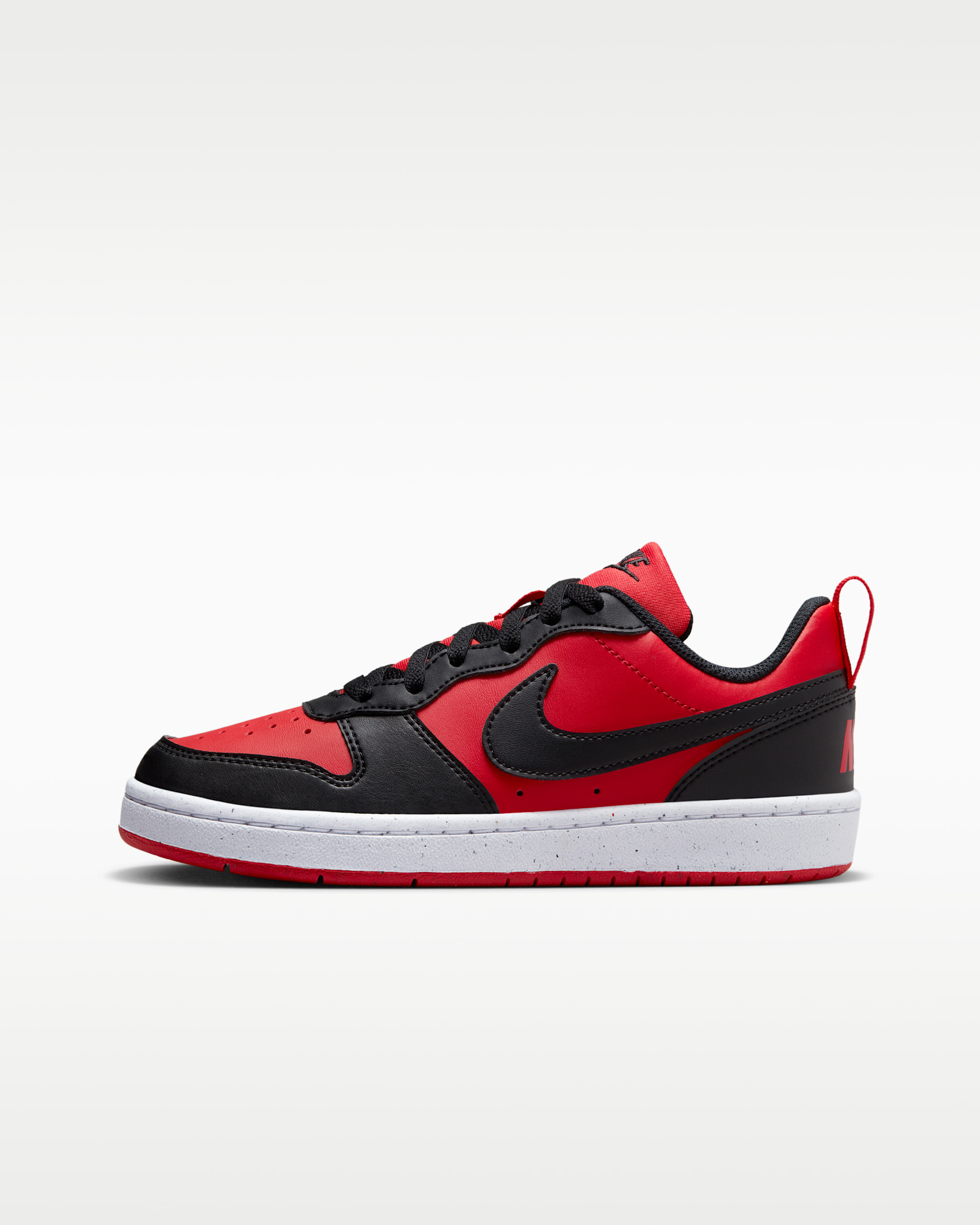 Nike Court Borough Low Recraft Older Kids' Shoes - University Red/White/Black