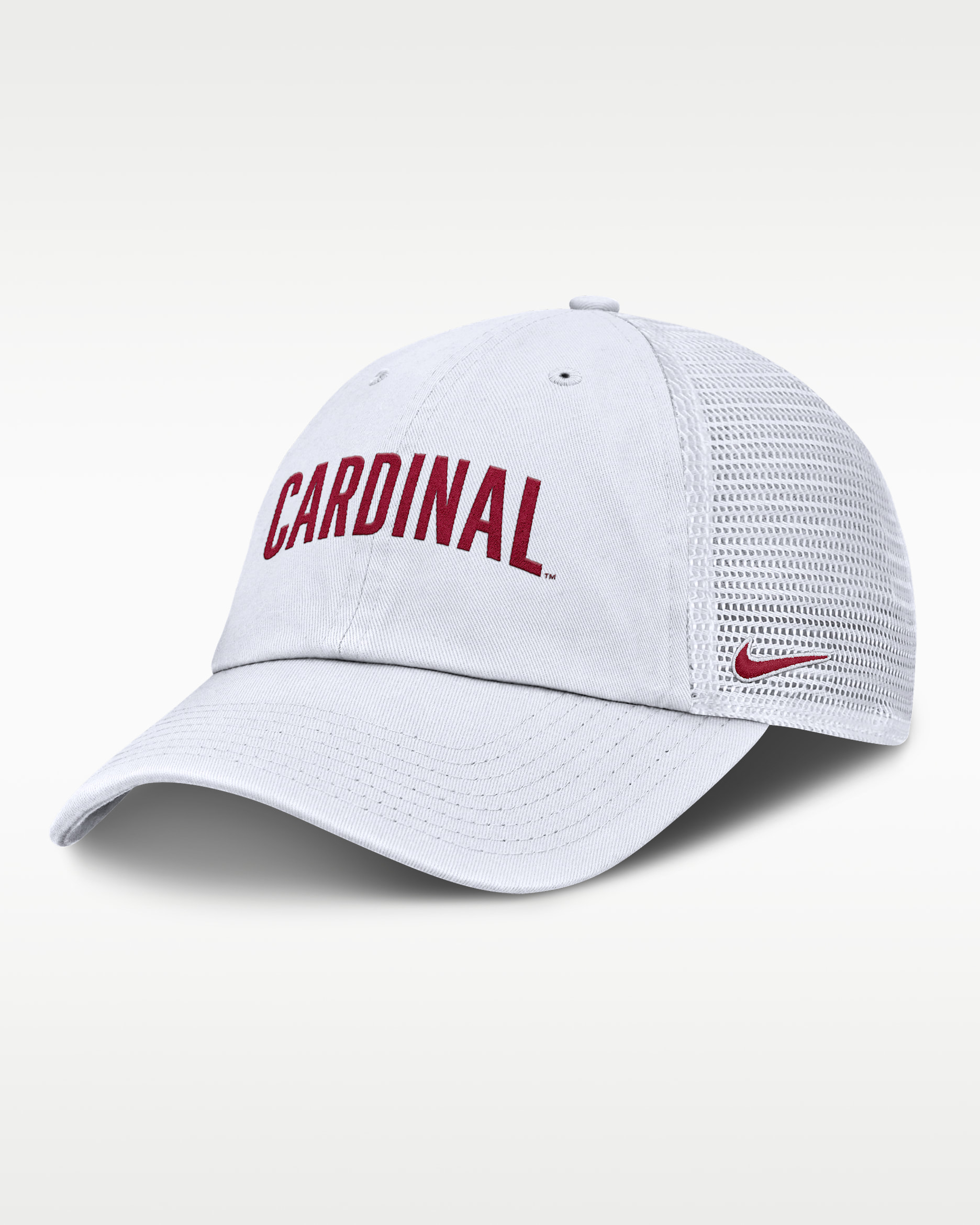Stanford Primetime Campus Club Men's Nike College Trucker Adjustable Hat - White