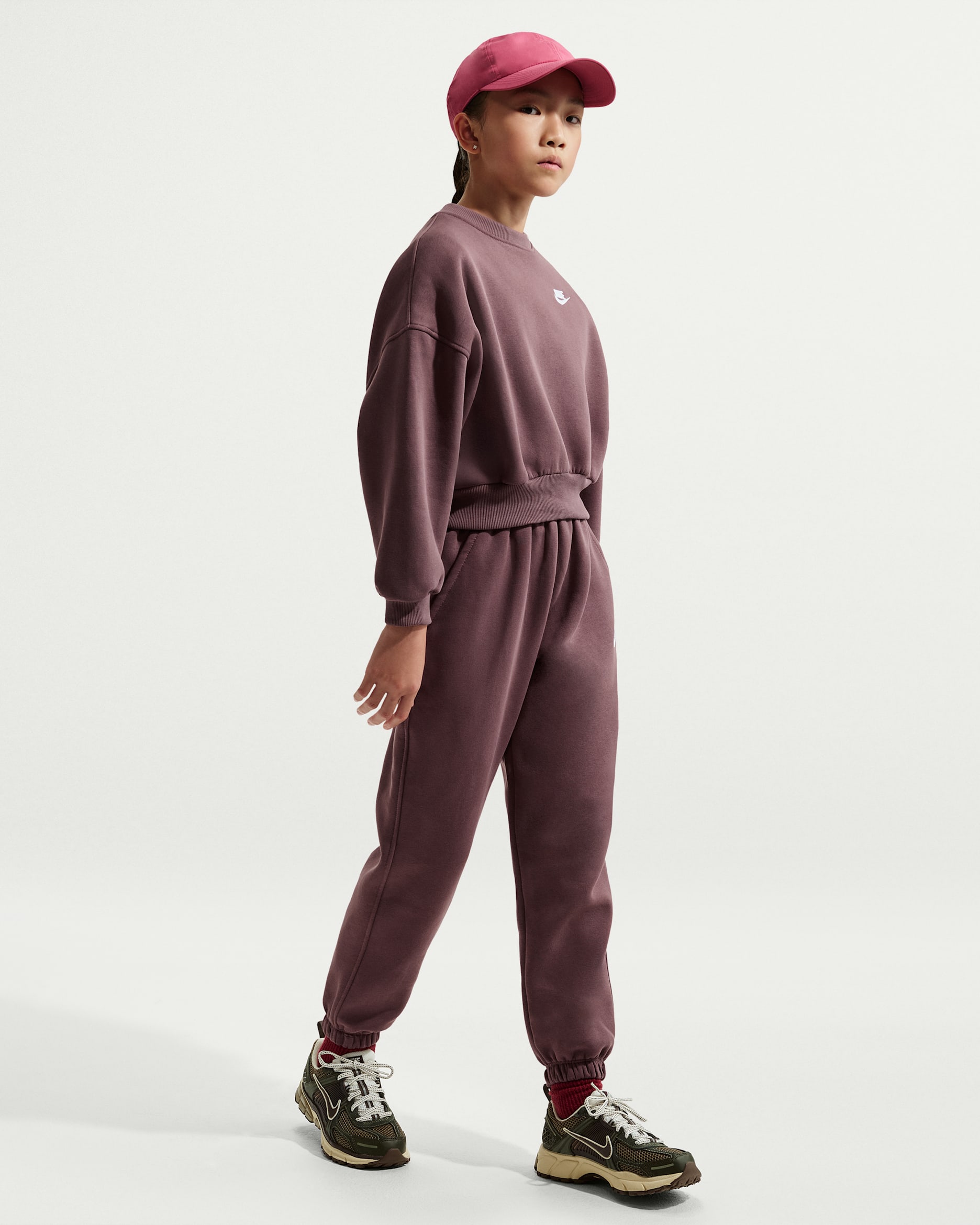 Pants holgados para niños talla grande Nike Sportswear Club Fleece - Tatuaje/Tatuaje/Blanco