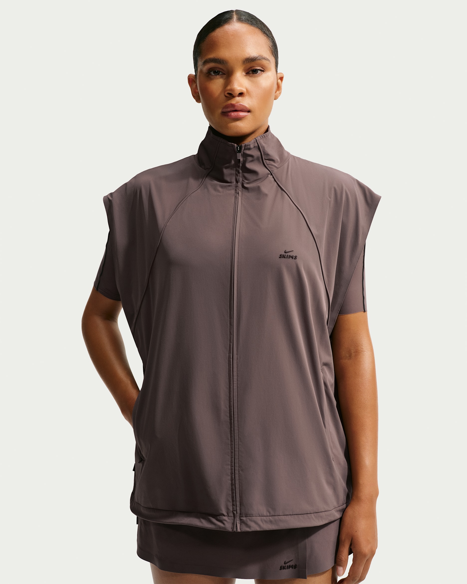 NikeSKIMS Stretch Nylon Women's Oversized Gilet - NSKM Resin