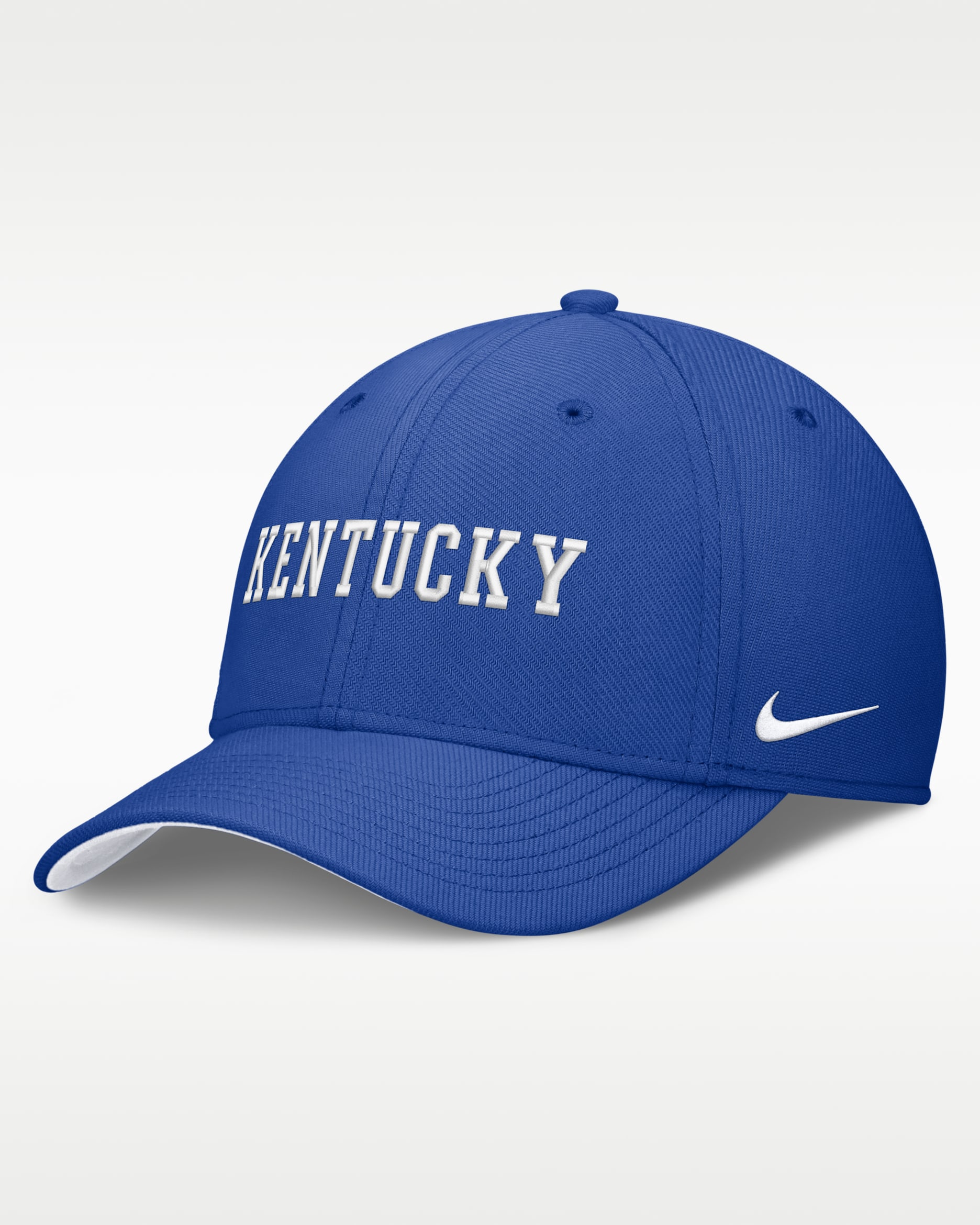 Gorra universitaria Nike Dri-FIT para hombre Kentucky Classic Swooshflex - Royal