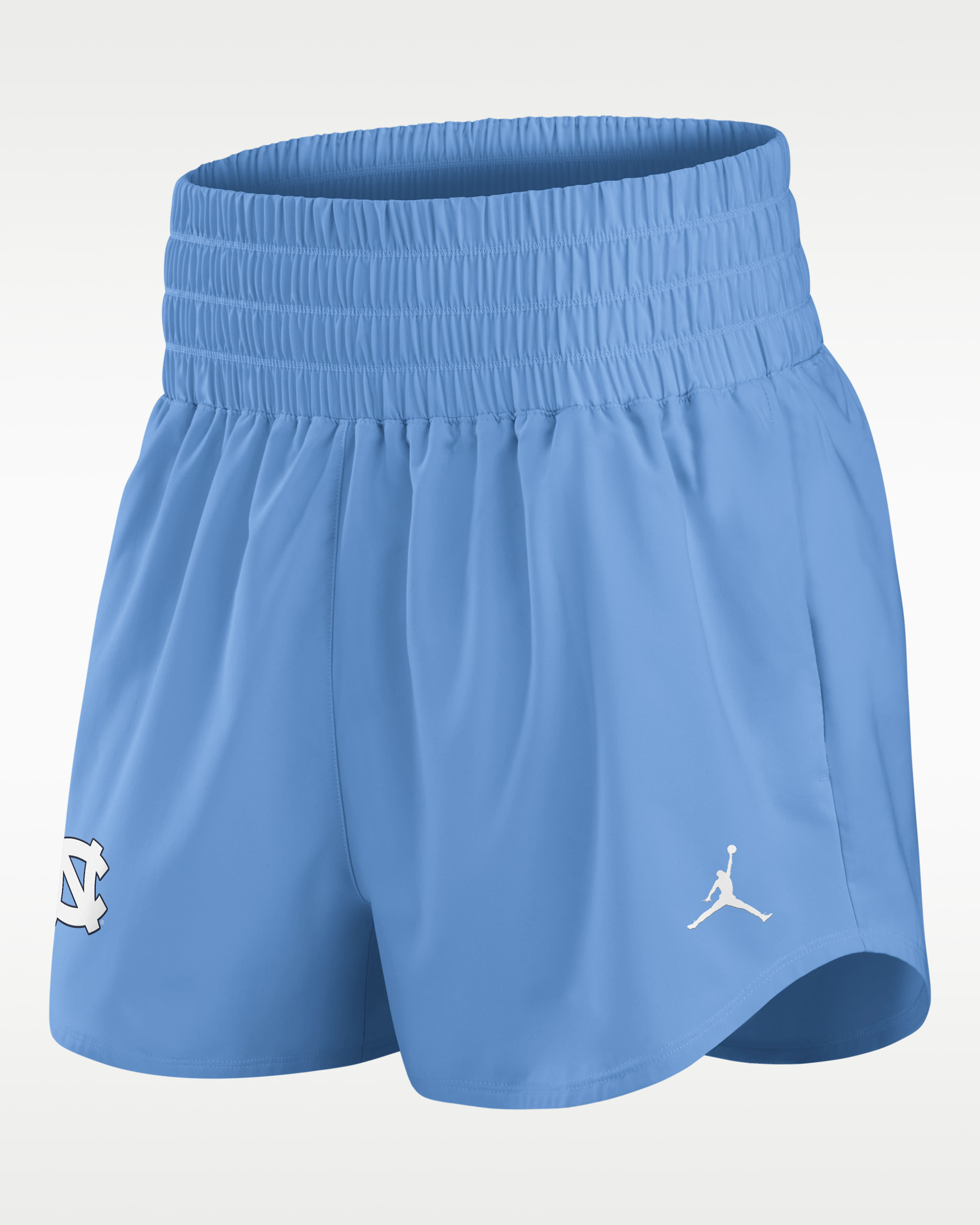 Shorts universitarios marca Jordan Dri-FIT para mujer North Carolina Primary Logo One - Azul