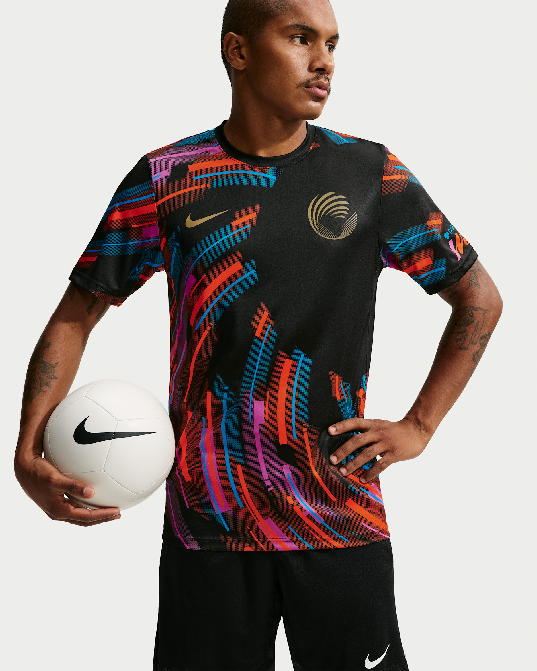 WSL Mens Nike Digital Performance Top Short Sleeve Mens Nike Digital Performance Top Short Sleeve - Black/Action Grape/Safety Orange