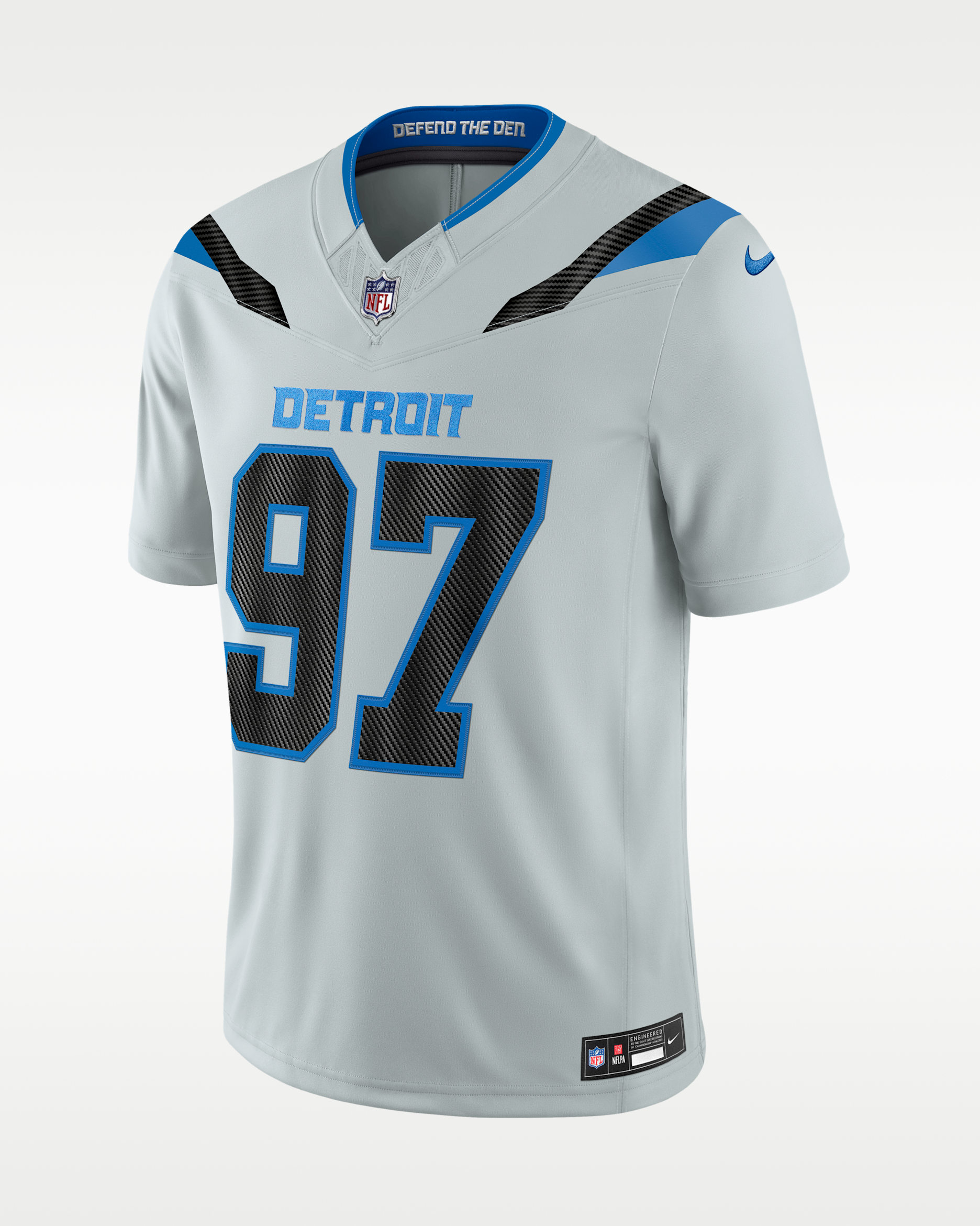 Aidan Hutchinson Detroit Lions Rivalries Collection Men's Nike Dri-FIT NFL Limited Jersey - Field Silver