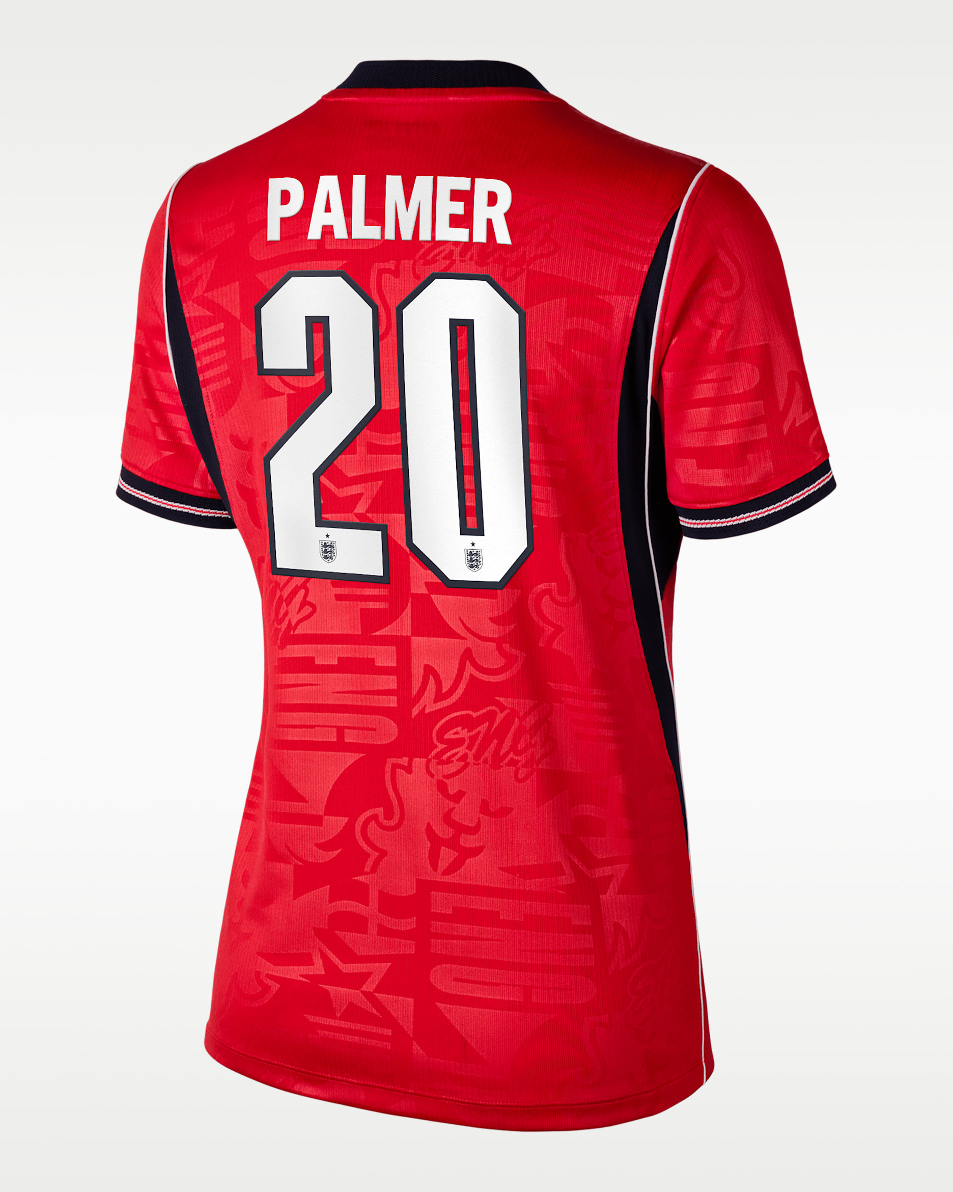 Jersey de fútbol Nike Dri-FIT para mujer Cole Palmer England National Team 2026 Stadium Away - Rojo