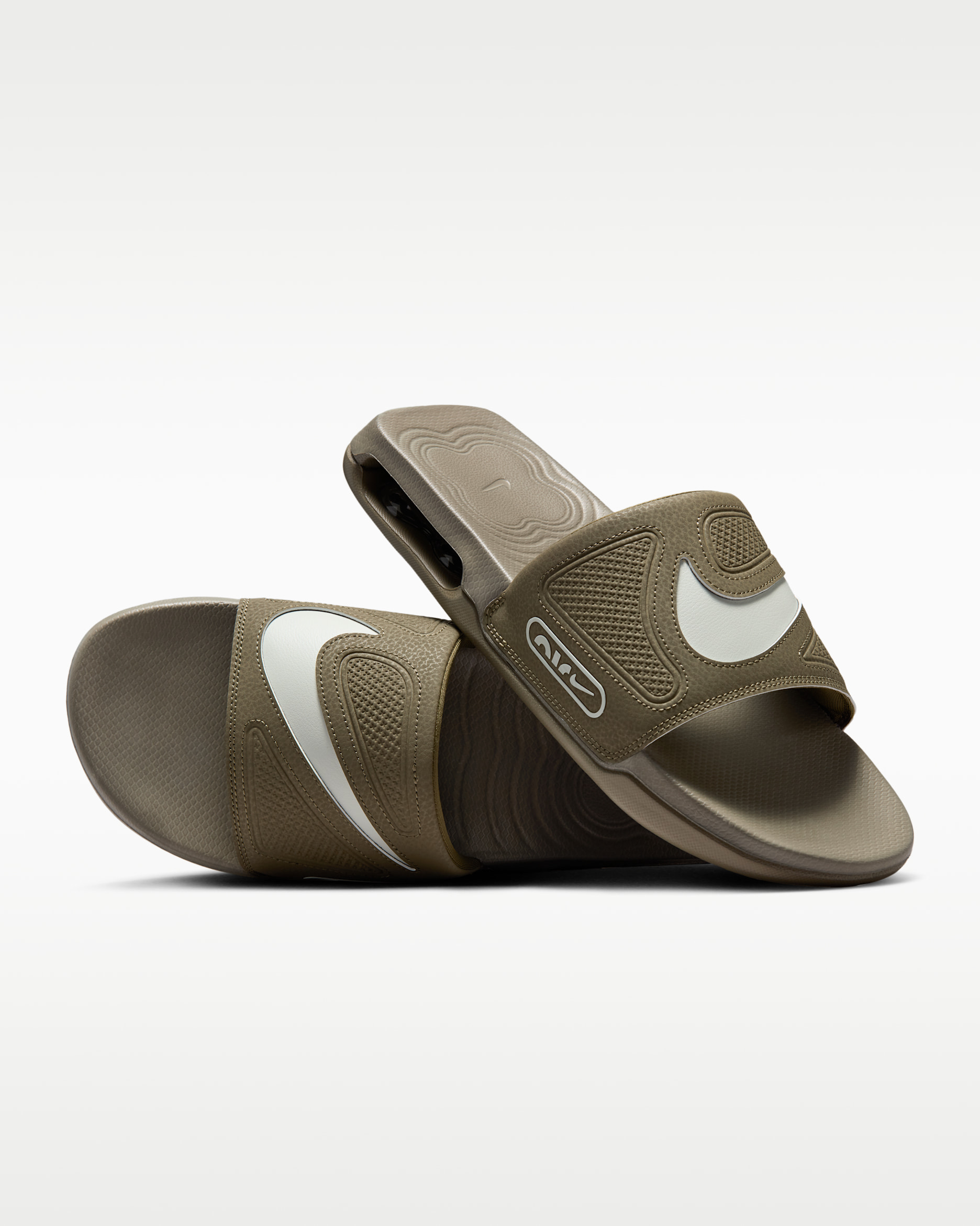 Nike Air Max Cirro Men's Slides - Medium Olive/Light Army/Light Silver