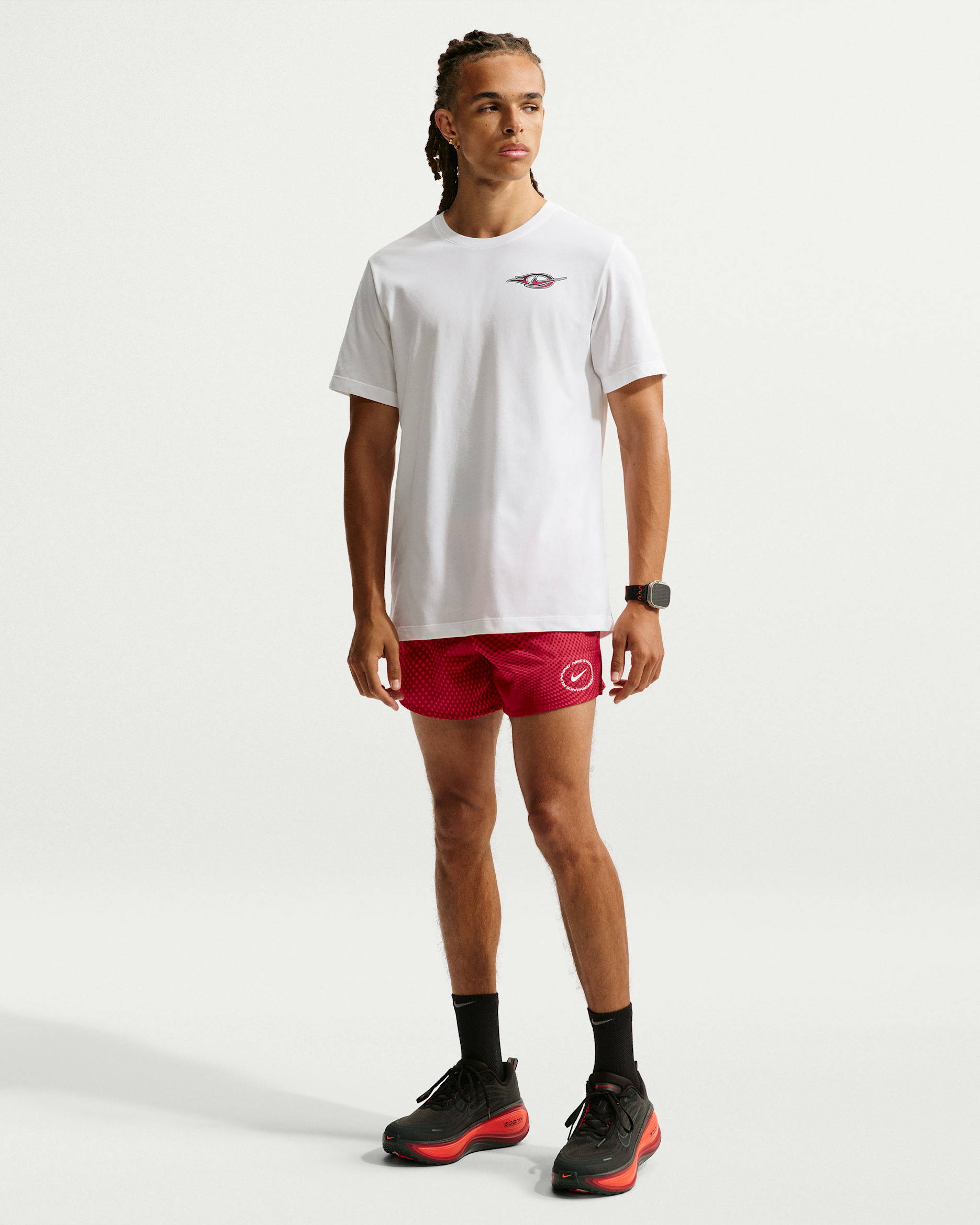 Nike Stride Dri-FIT løpeshorts med innershorts til herre (13 cm) - Fusion Red
