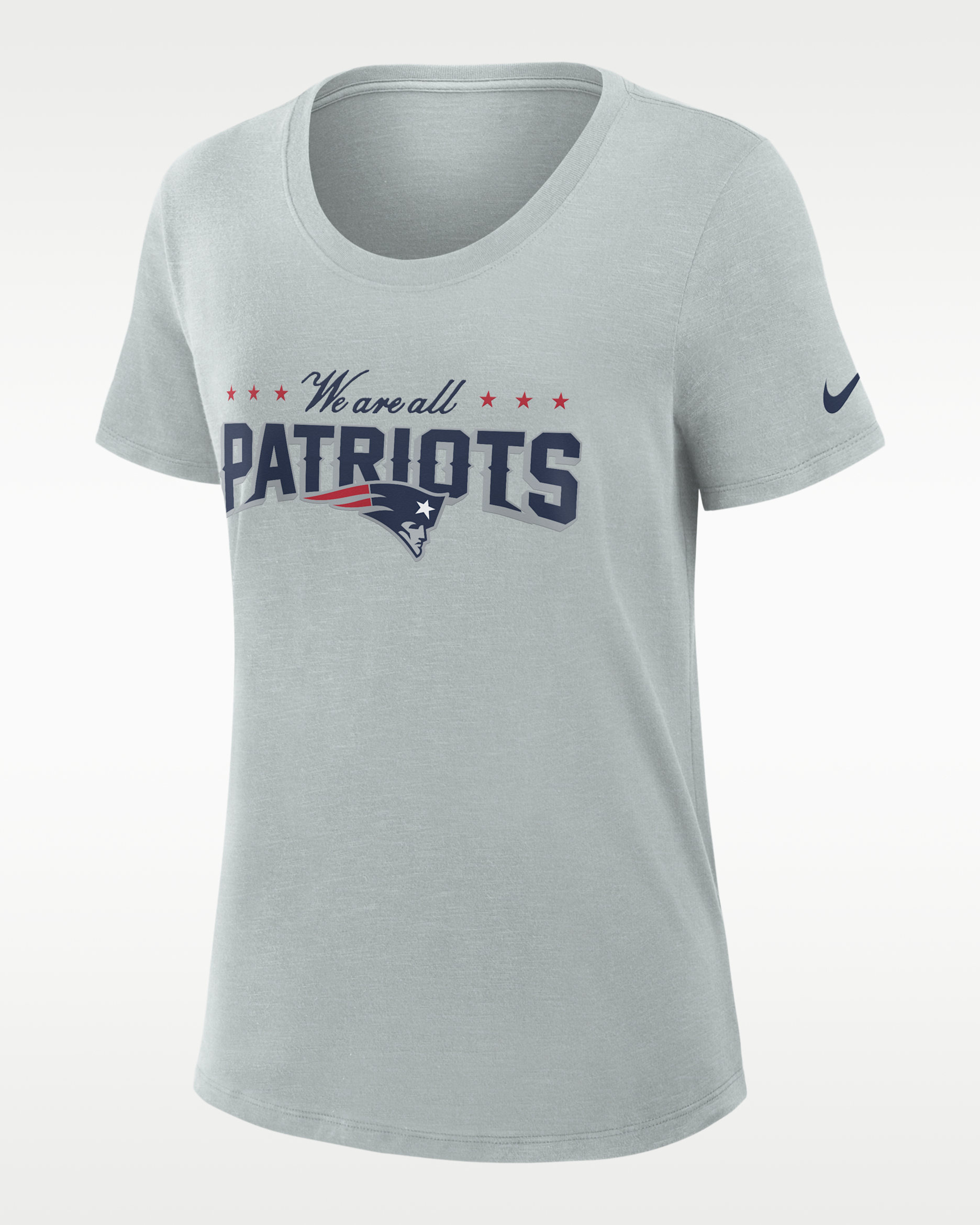 New England Patriots Rivalries Collection Slub Women's Nike Dri-FIT NFL T-Shirt - Silver