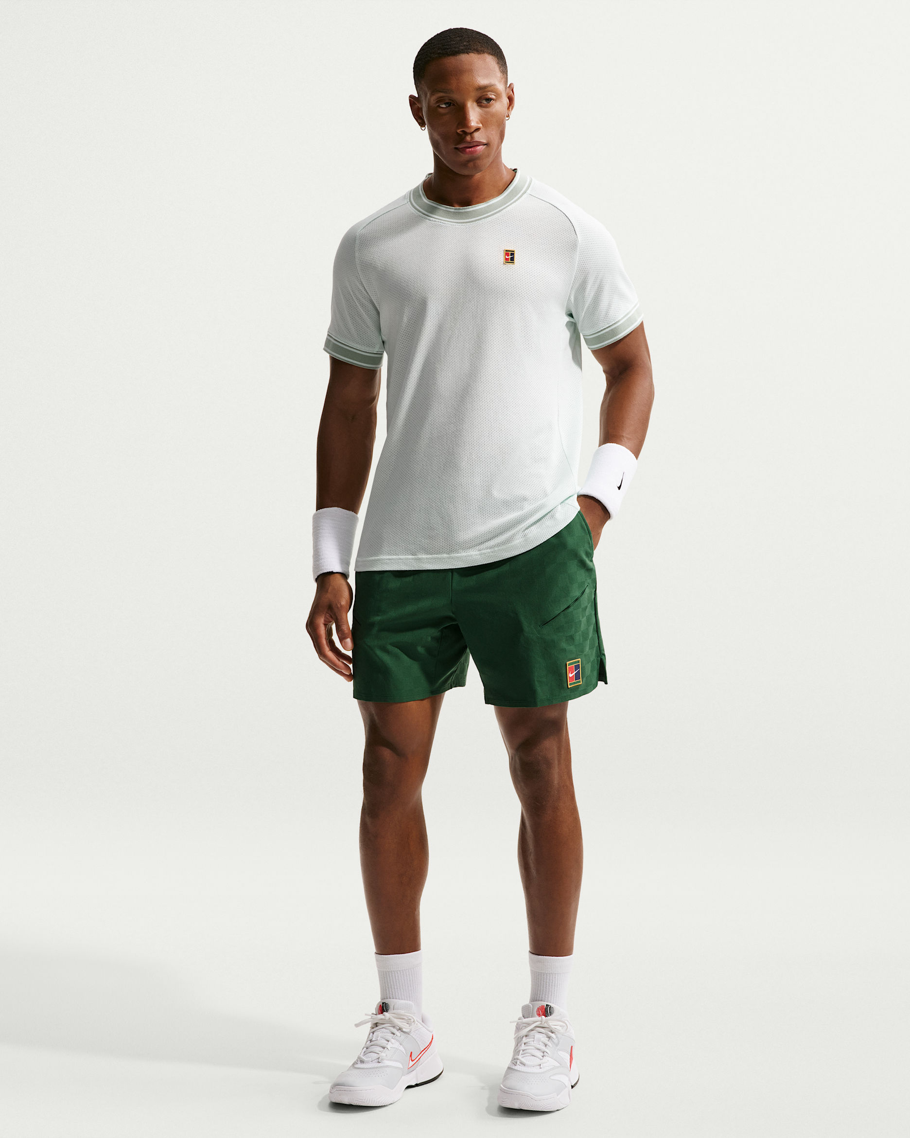 NikeCourt Slam Dri-FIT-tennisshorts til mænd - Gorge Green