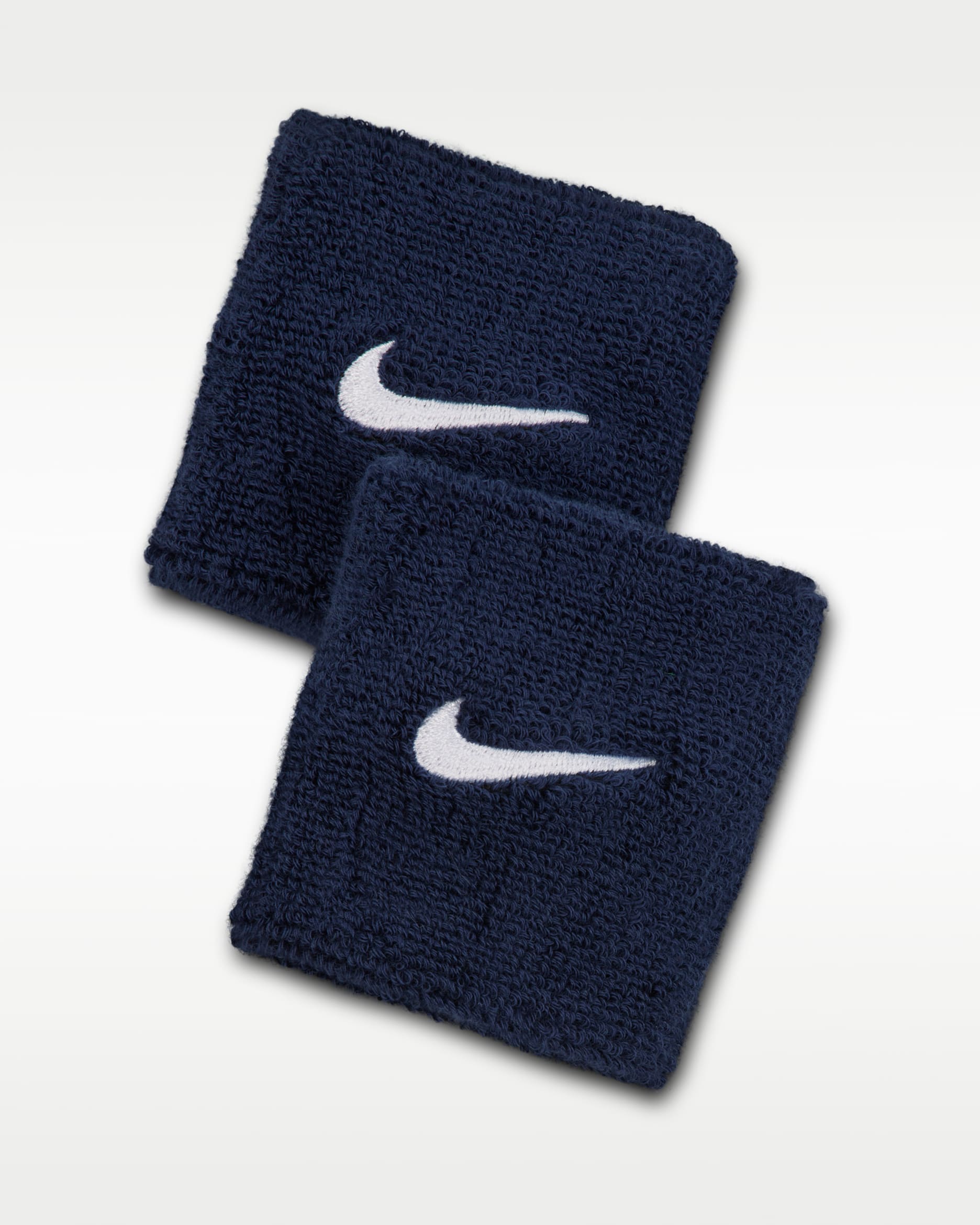 Muñequeras (paquete de 2) Nike Swoosh Classic - Azul marino universitario/Blanco