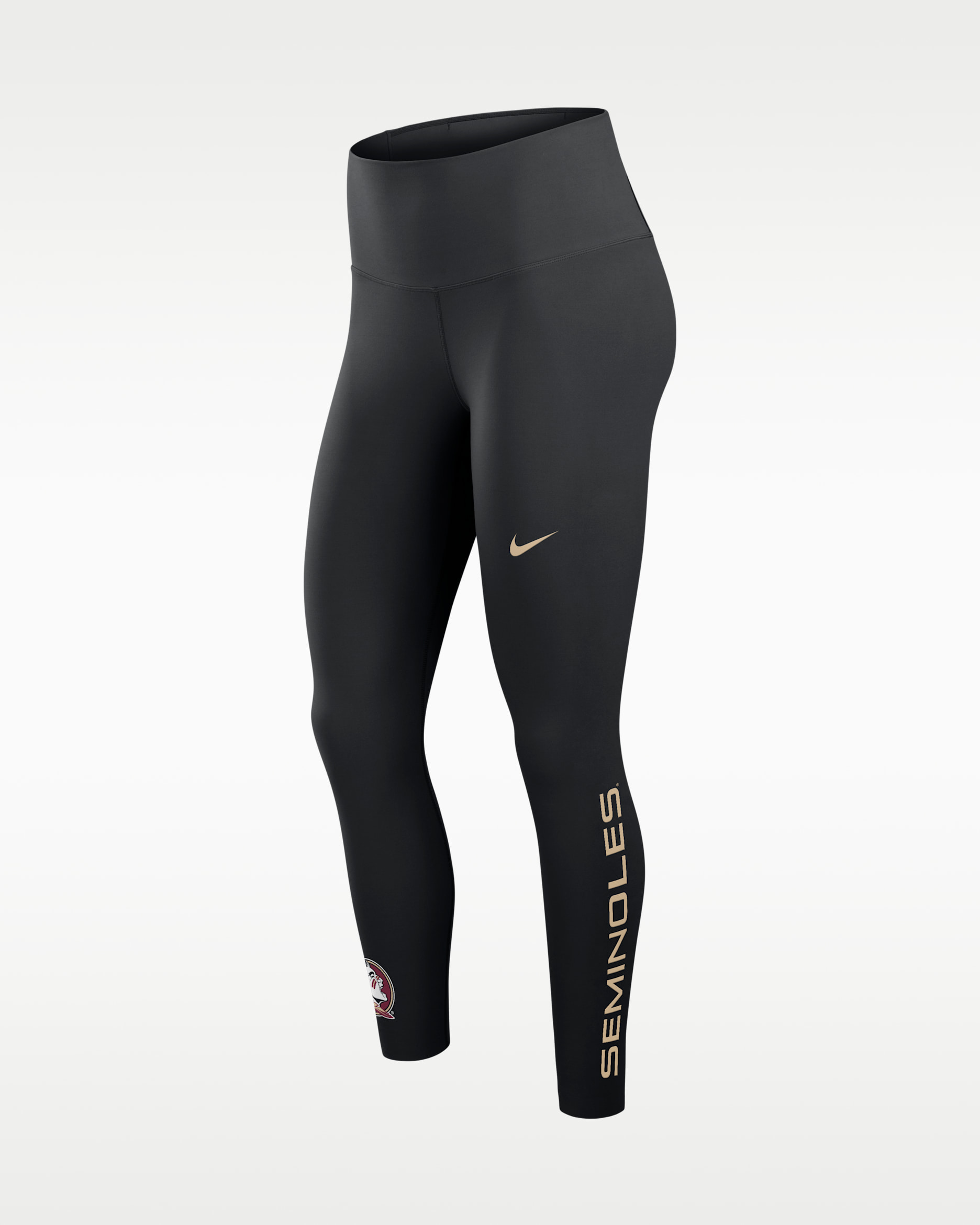 Florida State Zenvy Women's Nike Dri-FIT College High Rise 7/8 Leggings - Black