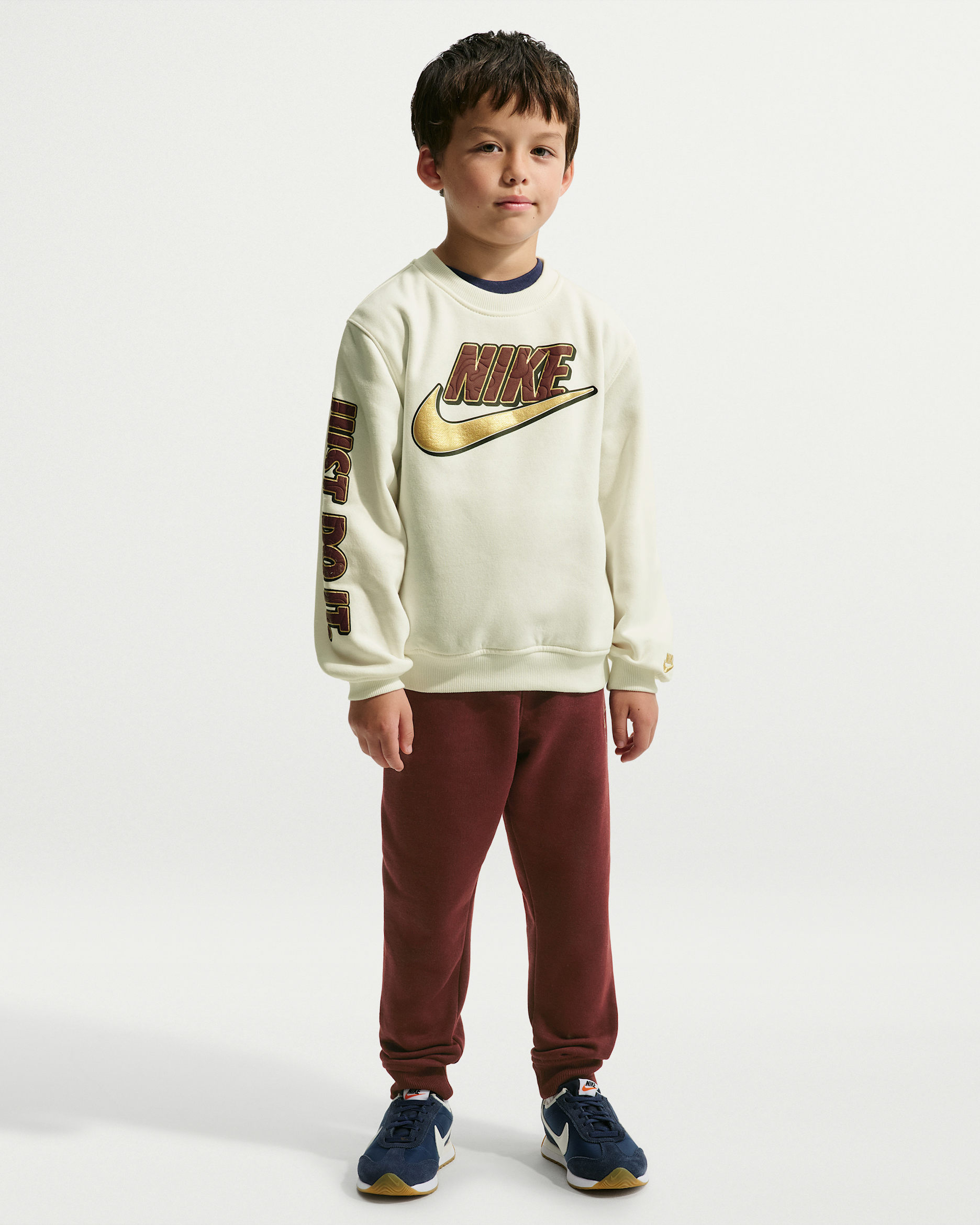 Nike Sportswear Little Kids' Frosted Futura 2-Piece Crew Set - Mystic Dates