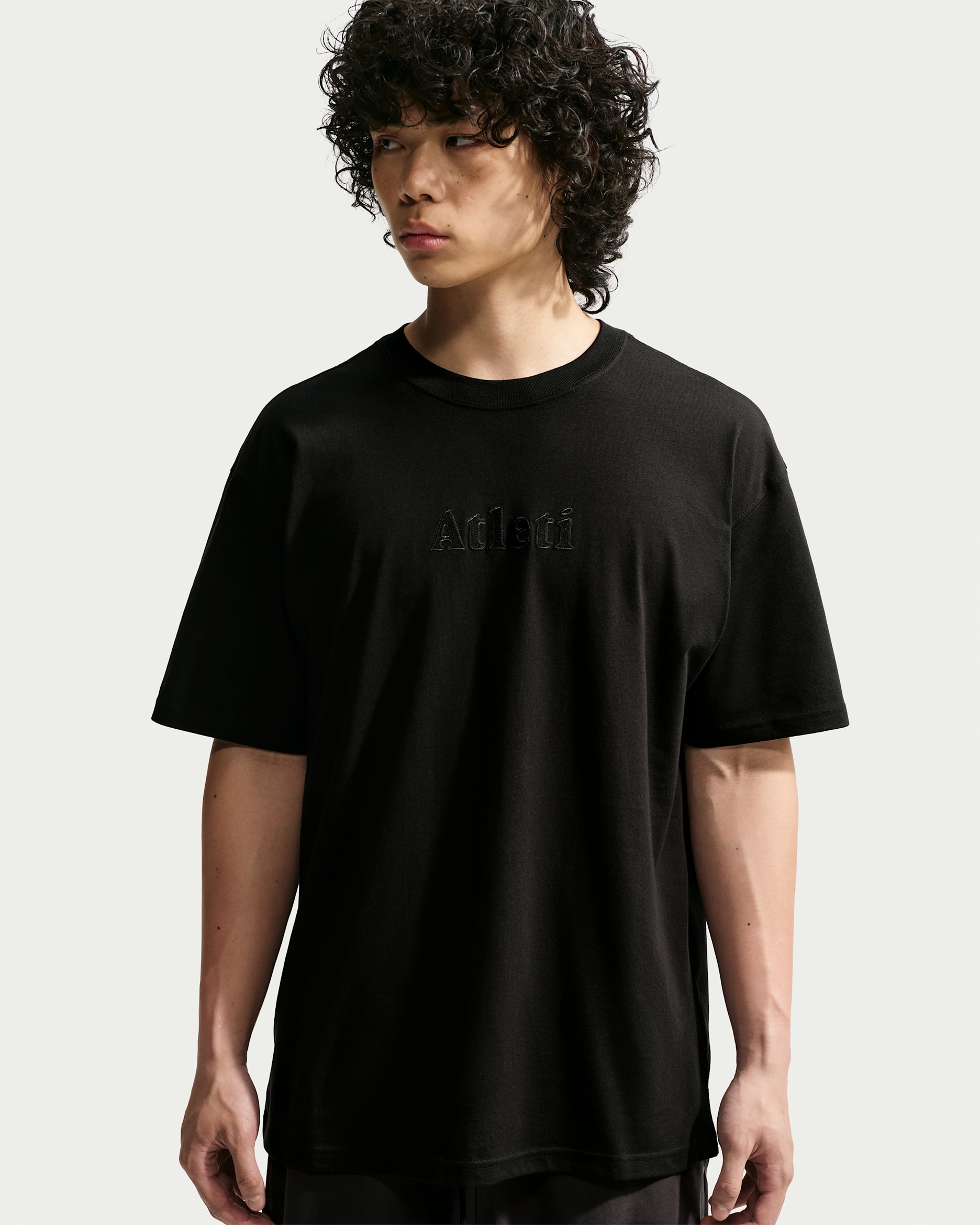 Fotbolls-t-shirt Atlético de Madrid Premium Nike för män - Svart