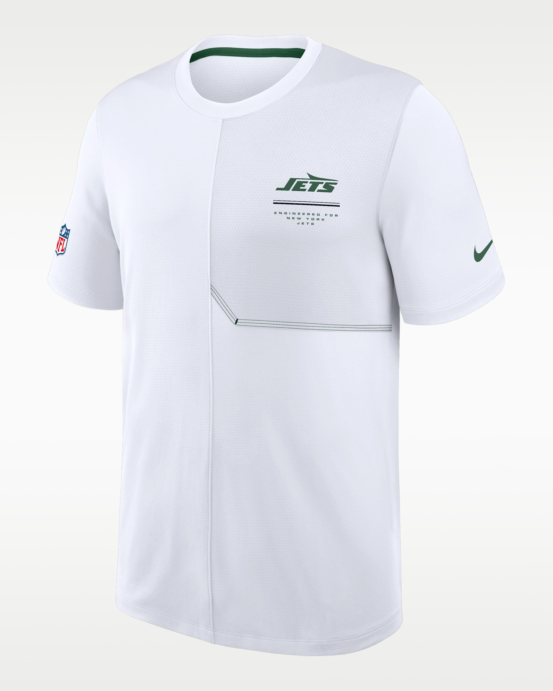 New York Jets Sideline Coach Men's Nike Dri-FIT NFL Top - White