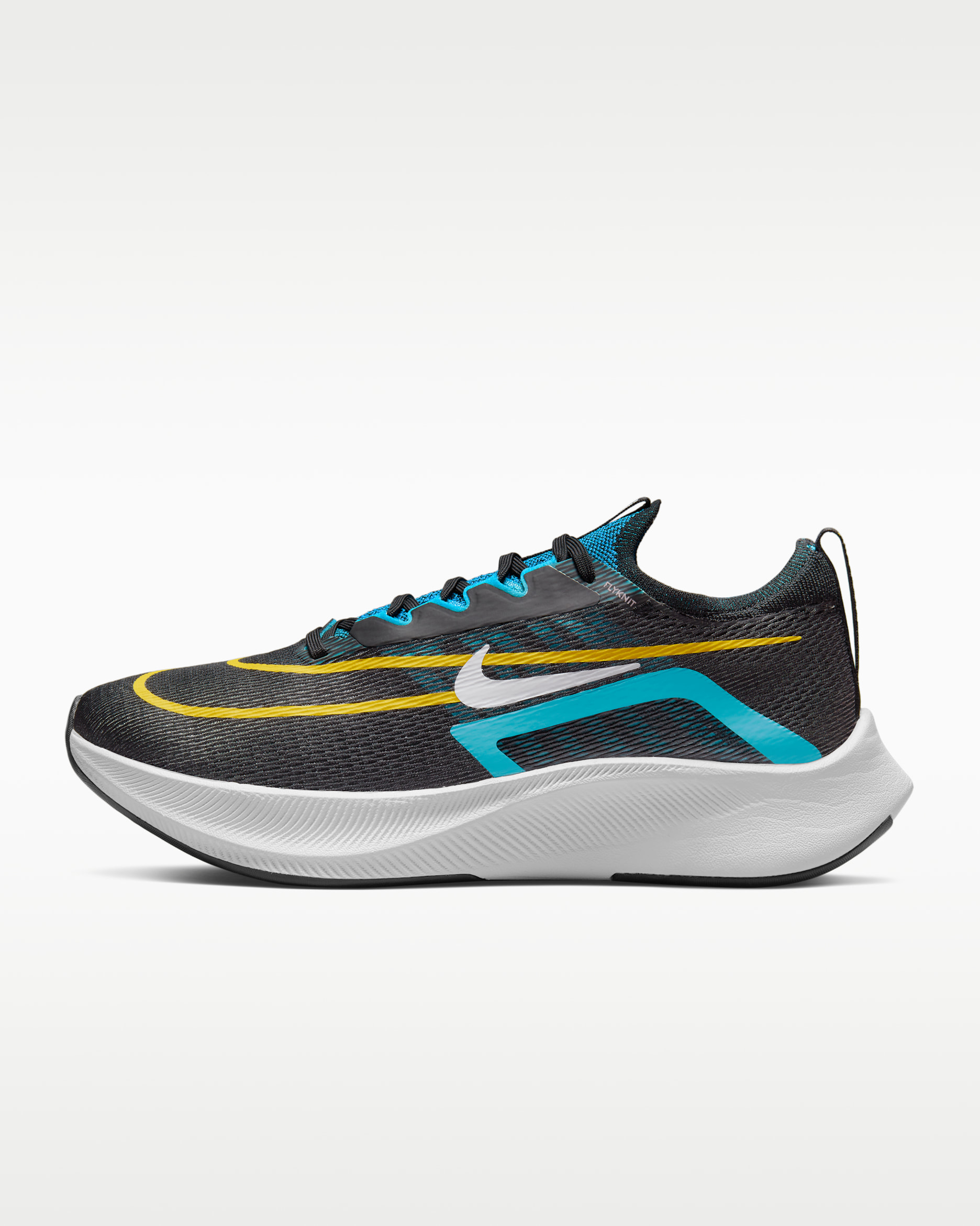 Calzado de running en carretera para hombre Nike Zoom Fly 4 - Negro/Azul cloro/Sulfuro vivo/Blanco