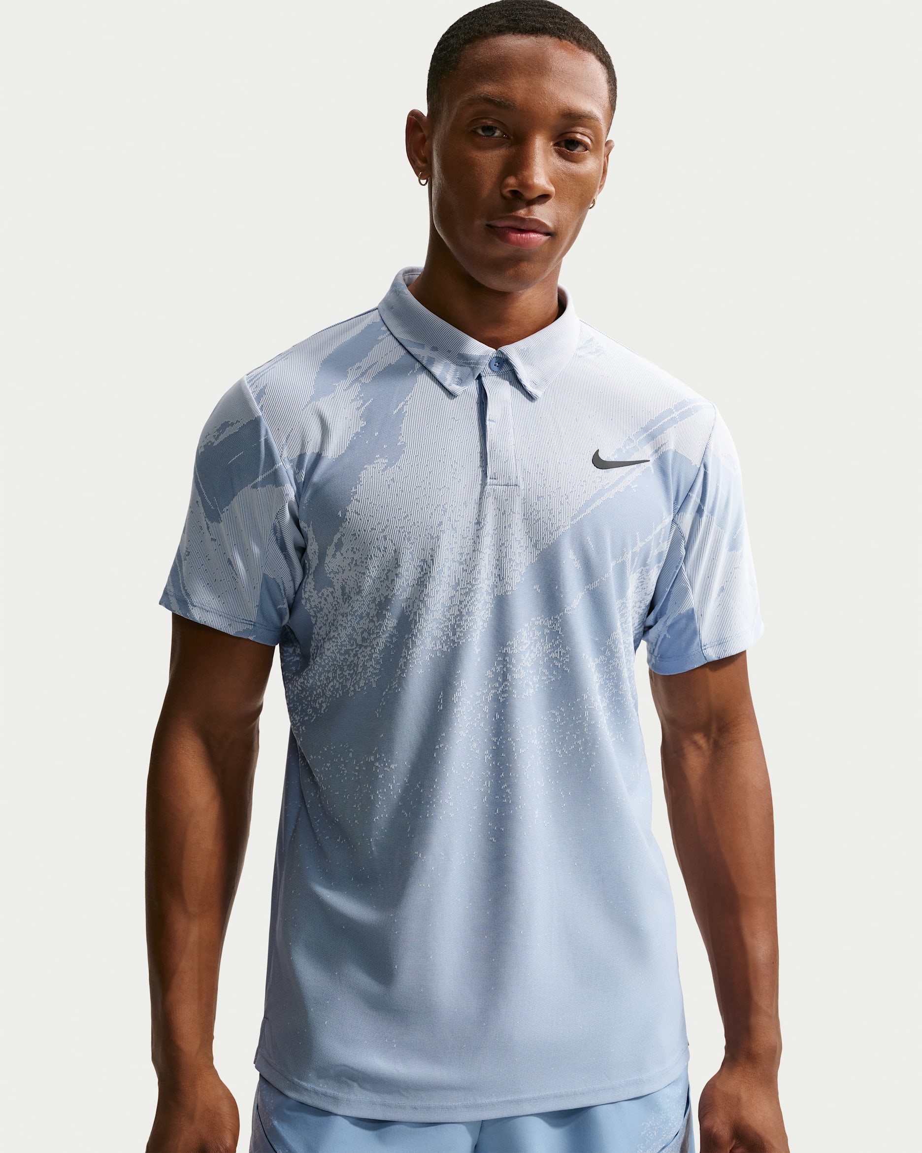 NikeCourt Slam Men's Dri-FIT ADV Tennis Polo - Work Blue/Hydrogen Blue/Black