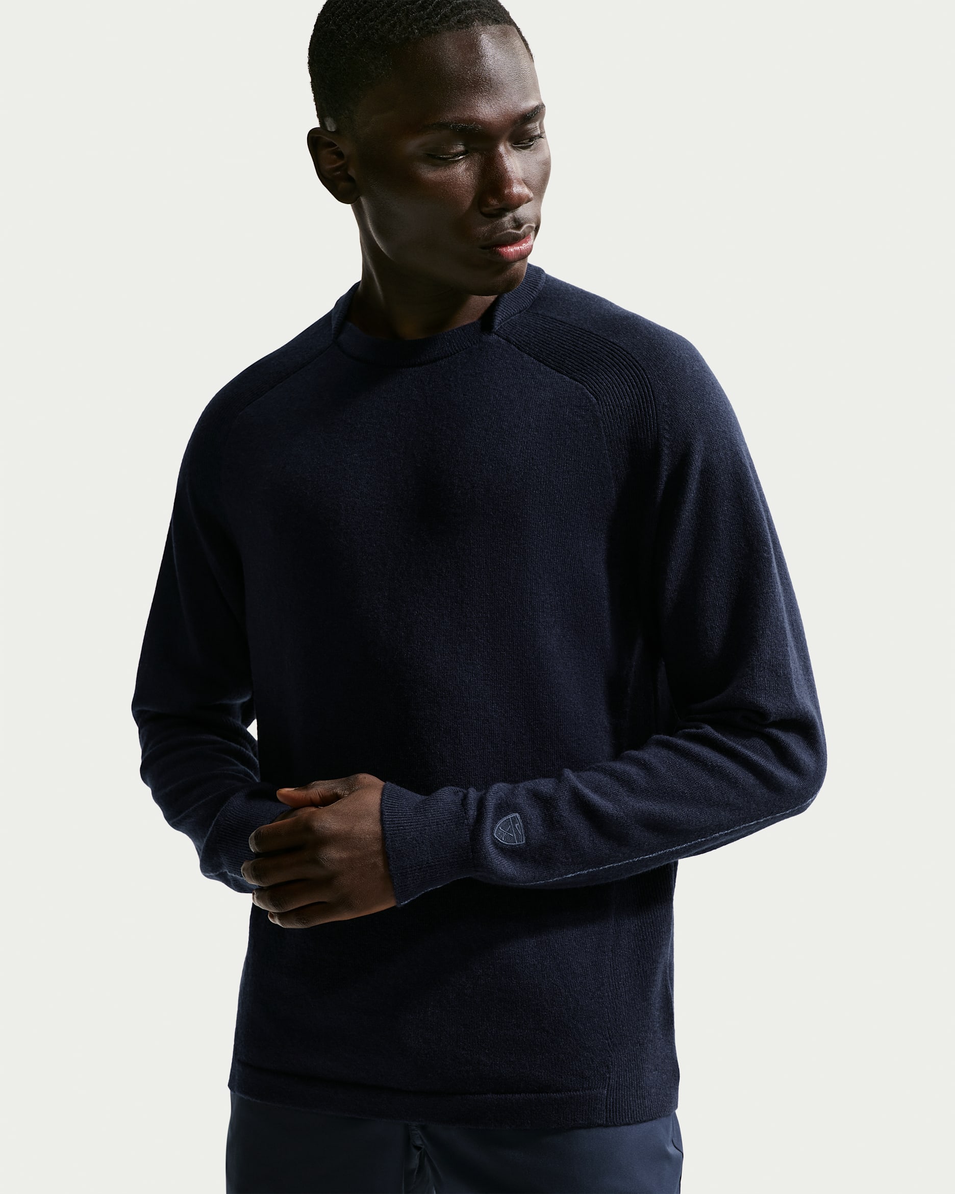 Nike Tailored Performance-Golftrøje med rund hals til mænd - College Navy/Midnight Navy